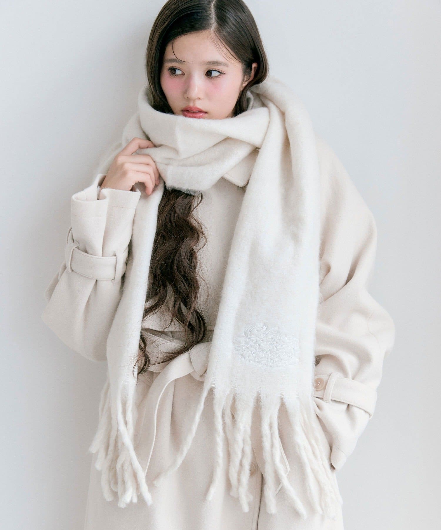 ディオールオム リブ編み マフラー Bee刺繍 08aw ディオール オムのトレードマーク【BEE（蜂）】＼（へへ
