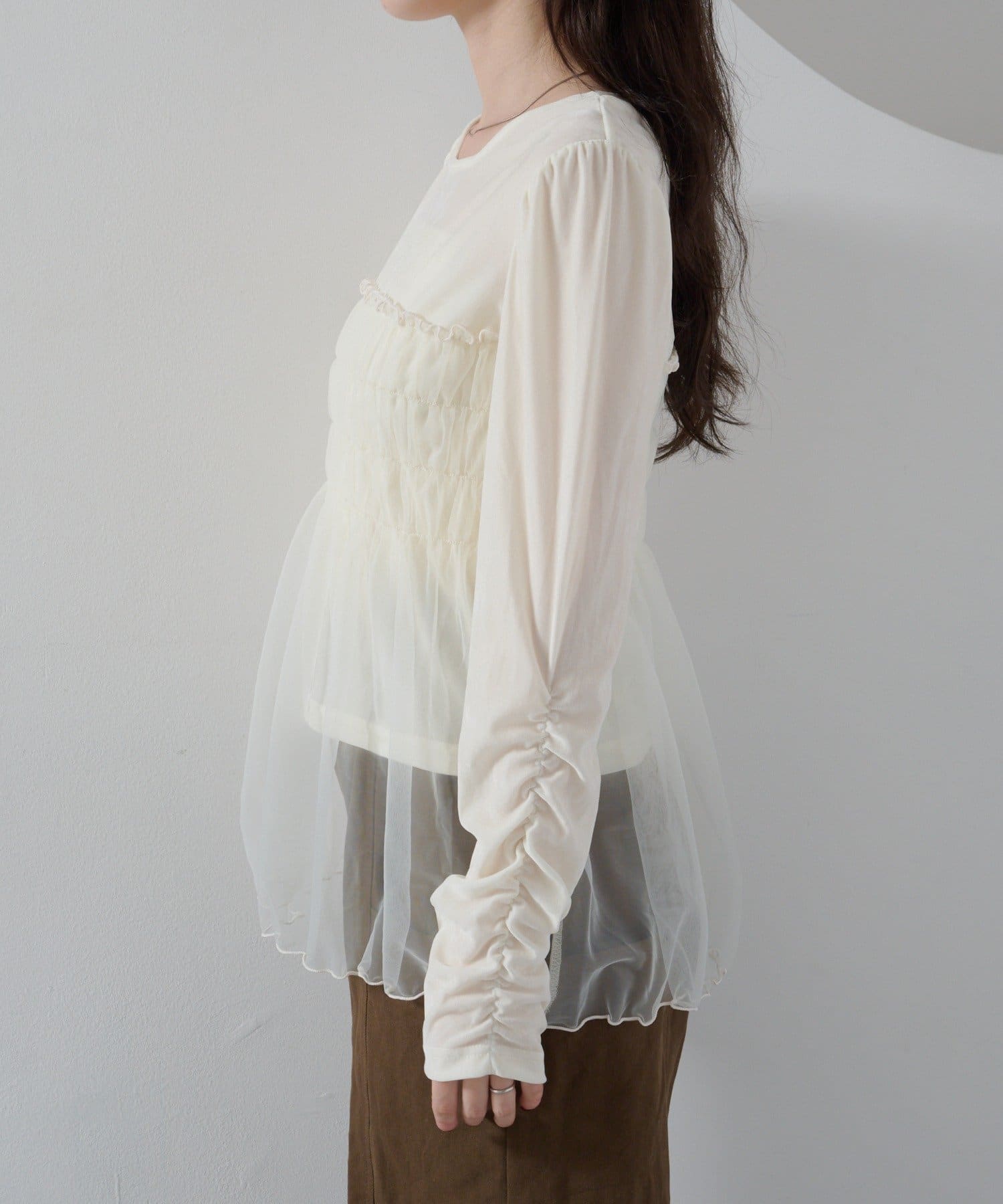 Kastane(カスタネ) ベロアチュールドッキングプルオーバー