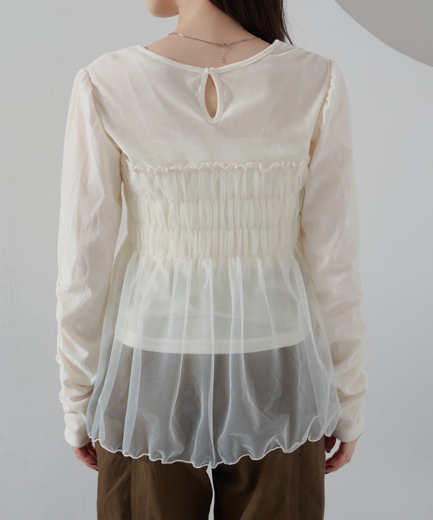 Kastane(カスタネ) ベロアチュールドッキングプルオーバー