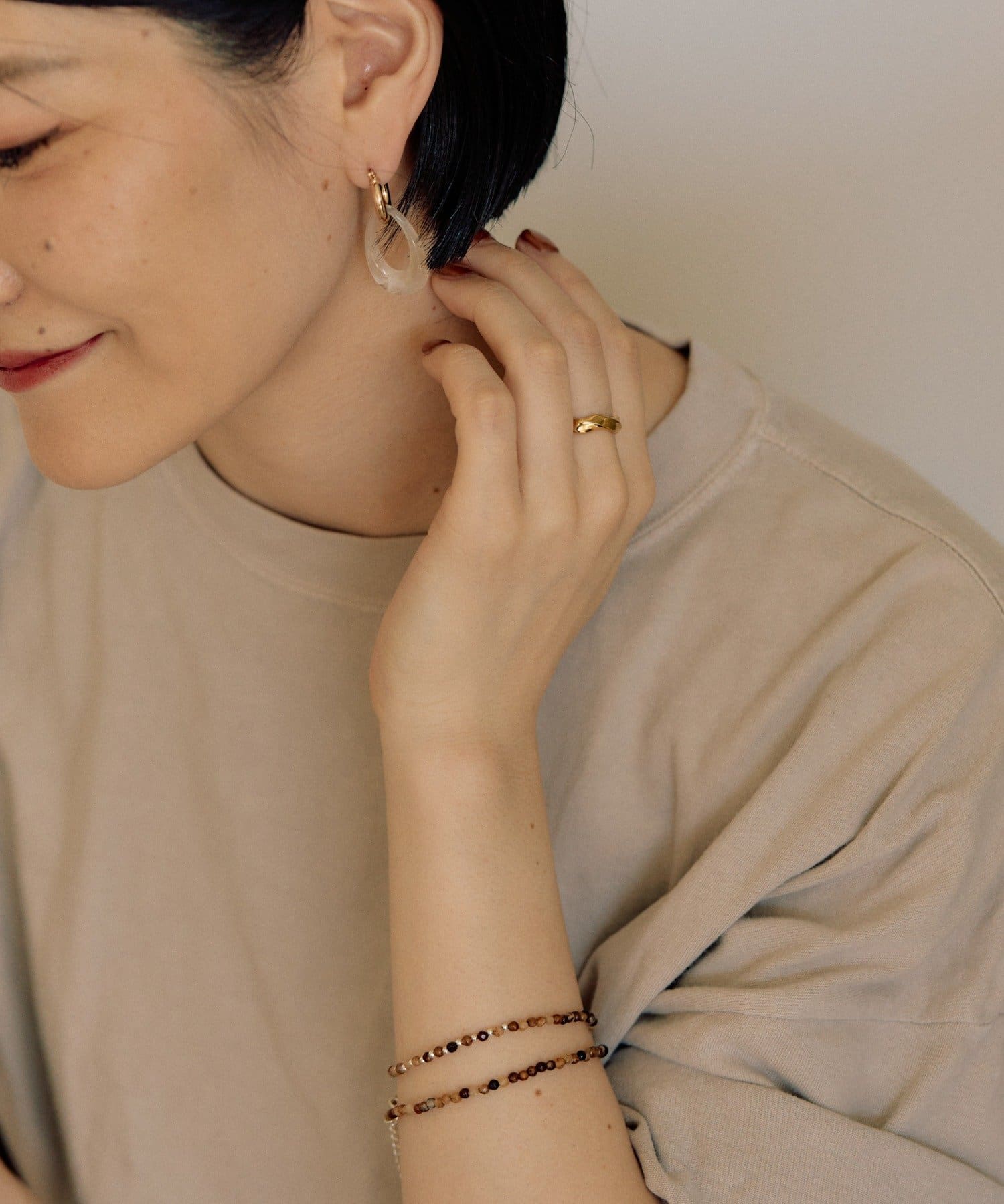 ear PAPILLONNER(イア パピヨネ) 《WEB限定/スターリングシルバー使用》ミニミニ天然石ネックレス