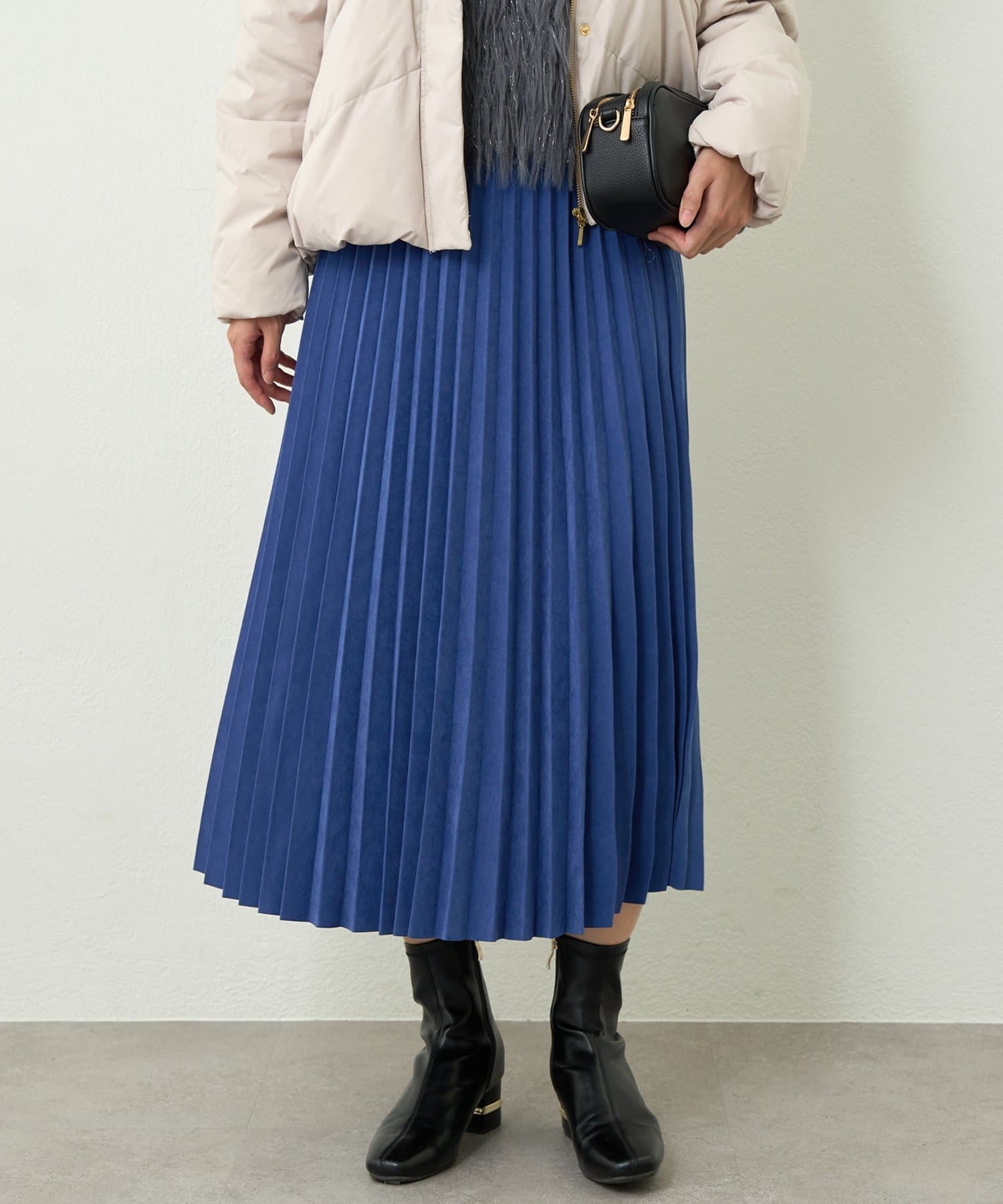 un dix cors(アンディコール) 《大人フェミニンなムードに》ピーチアコーディオンプリーツスカート