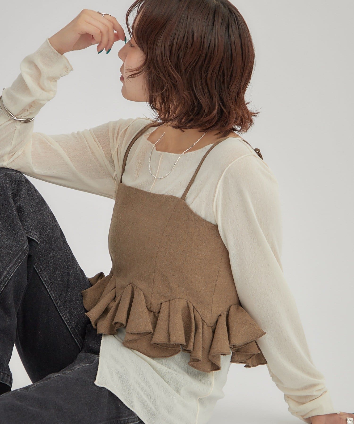 mystic(ミスティック) ウェーブフリルビスチェ