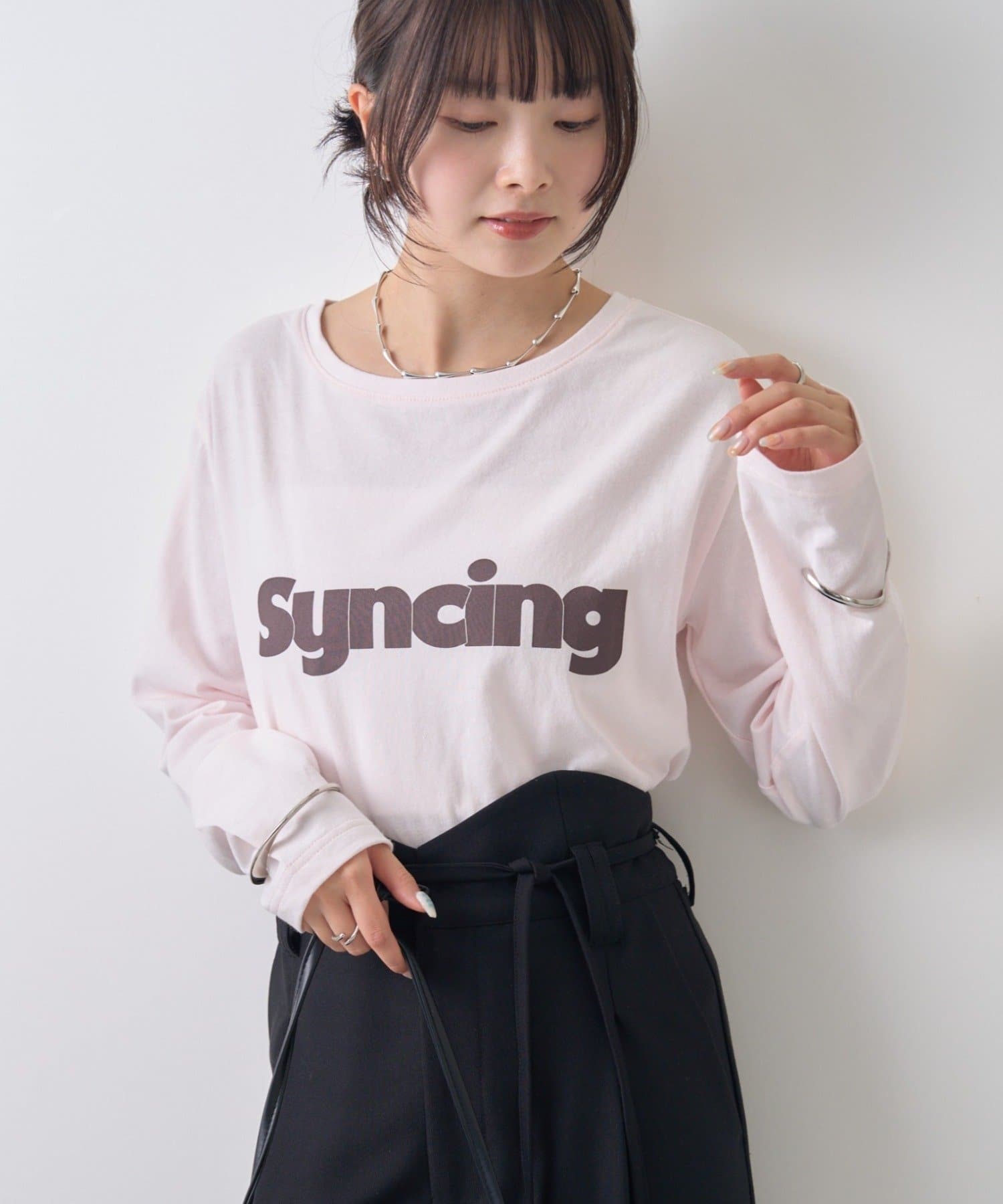 mystic(ミスティック) ロゴチビロングTシャツ