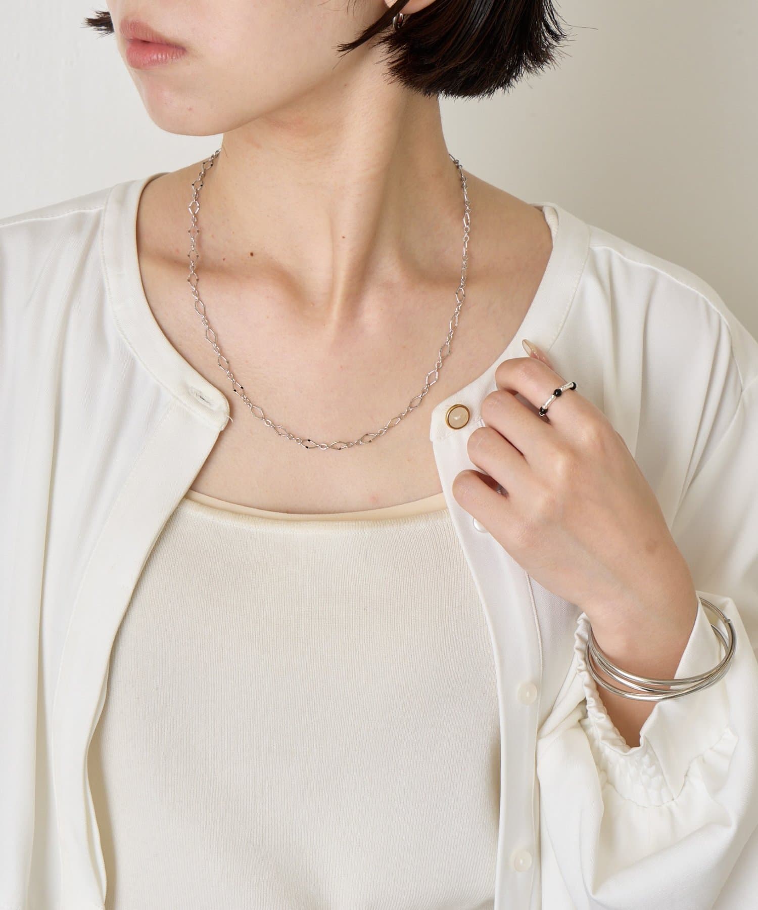 チェーンネックレス ロゴ付き CEMO NEMO ネックレス 「金属アレルギー対応」 2way ハート