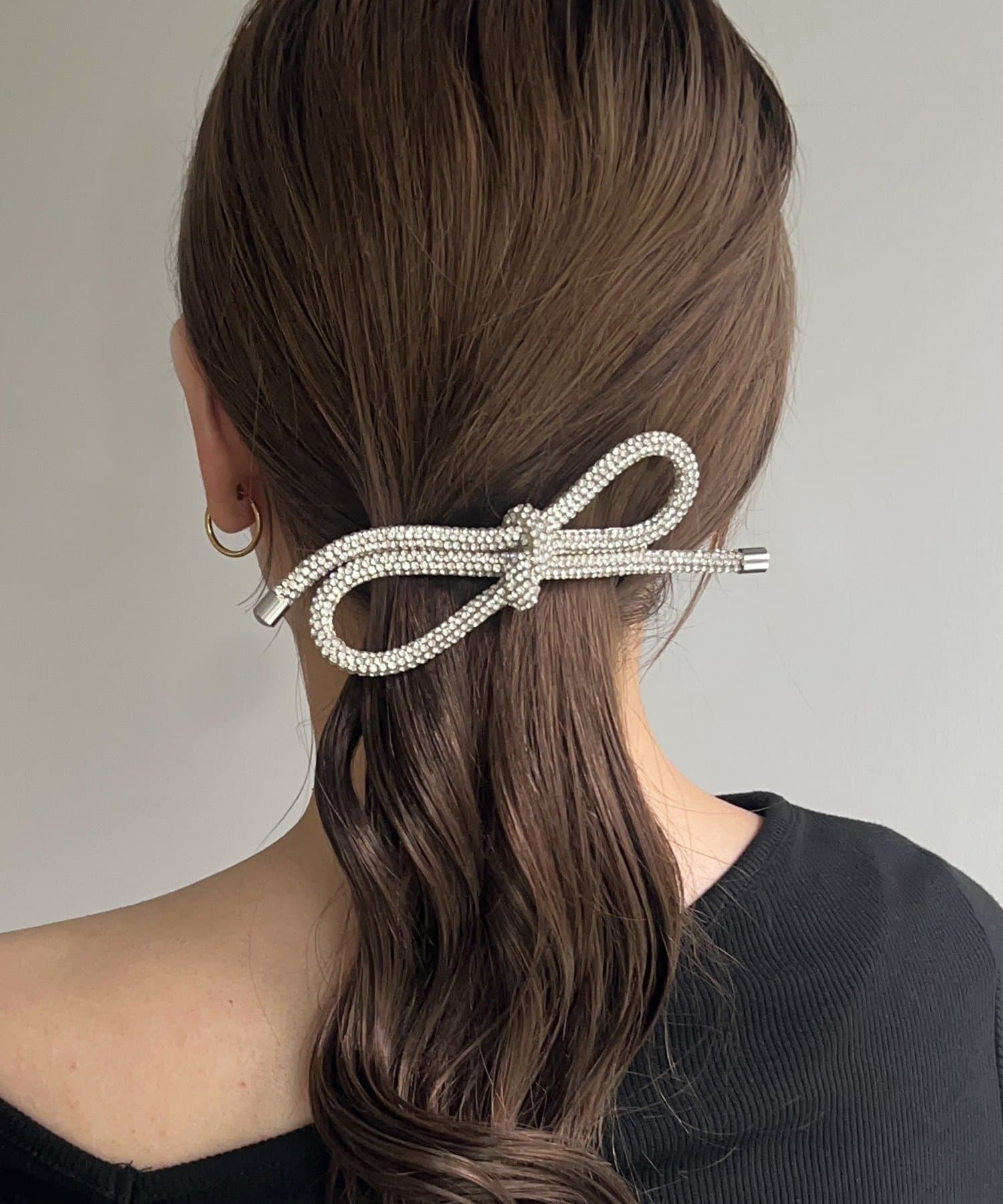 Lattice(ラティス) 【WEB限定/人気の為再入荷】ビジューリボンバレッタ