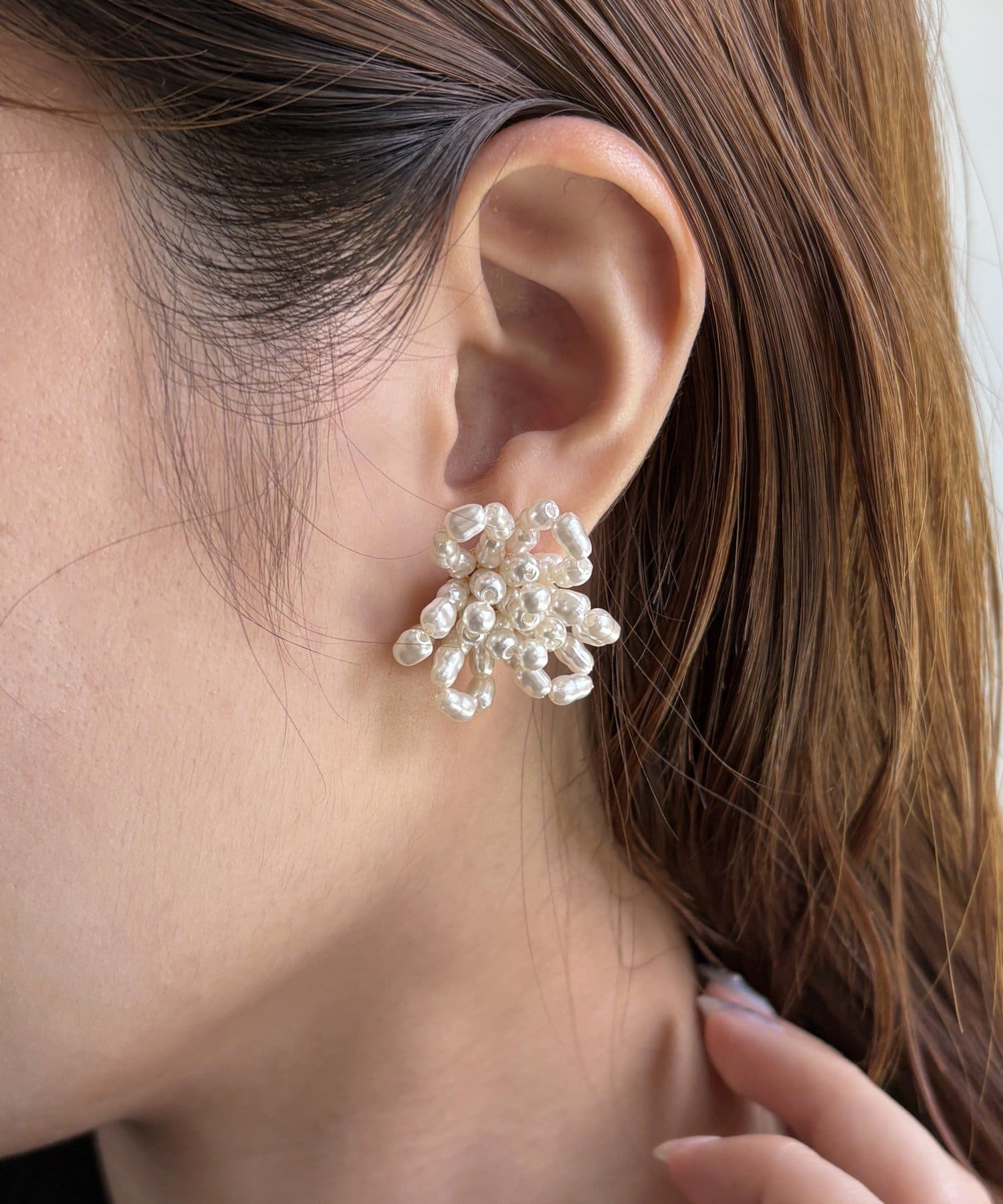 Lattice(ラティス) フラワーパールピアス