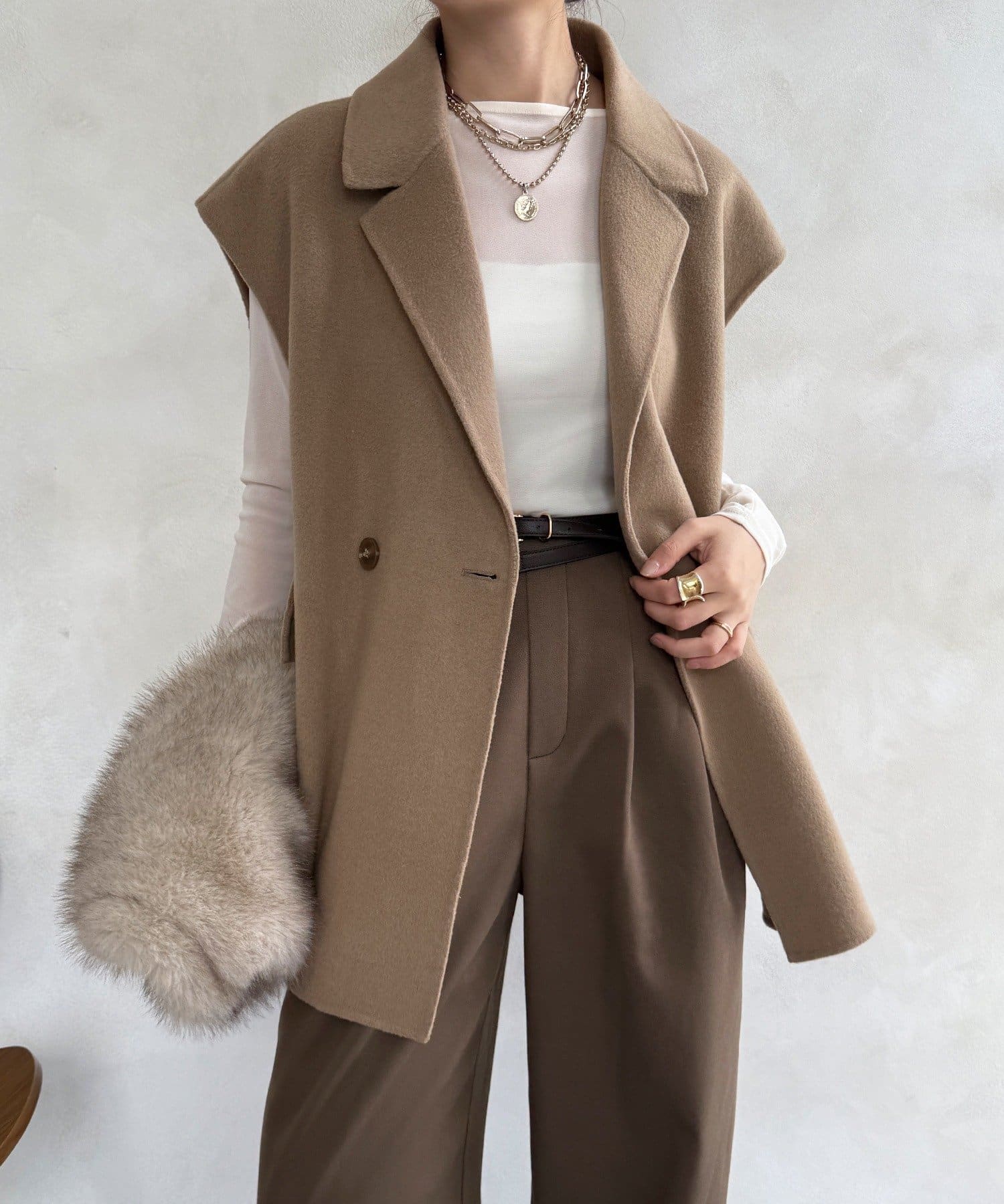 DOUDOU(ドゥドゥ) BIGシルエットジャケットベスト