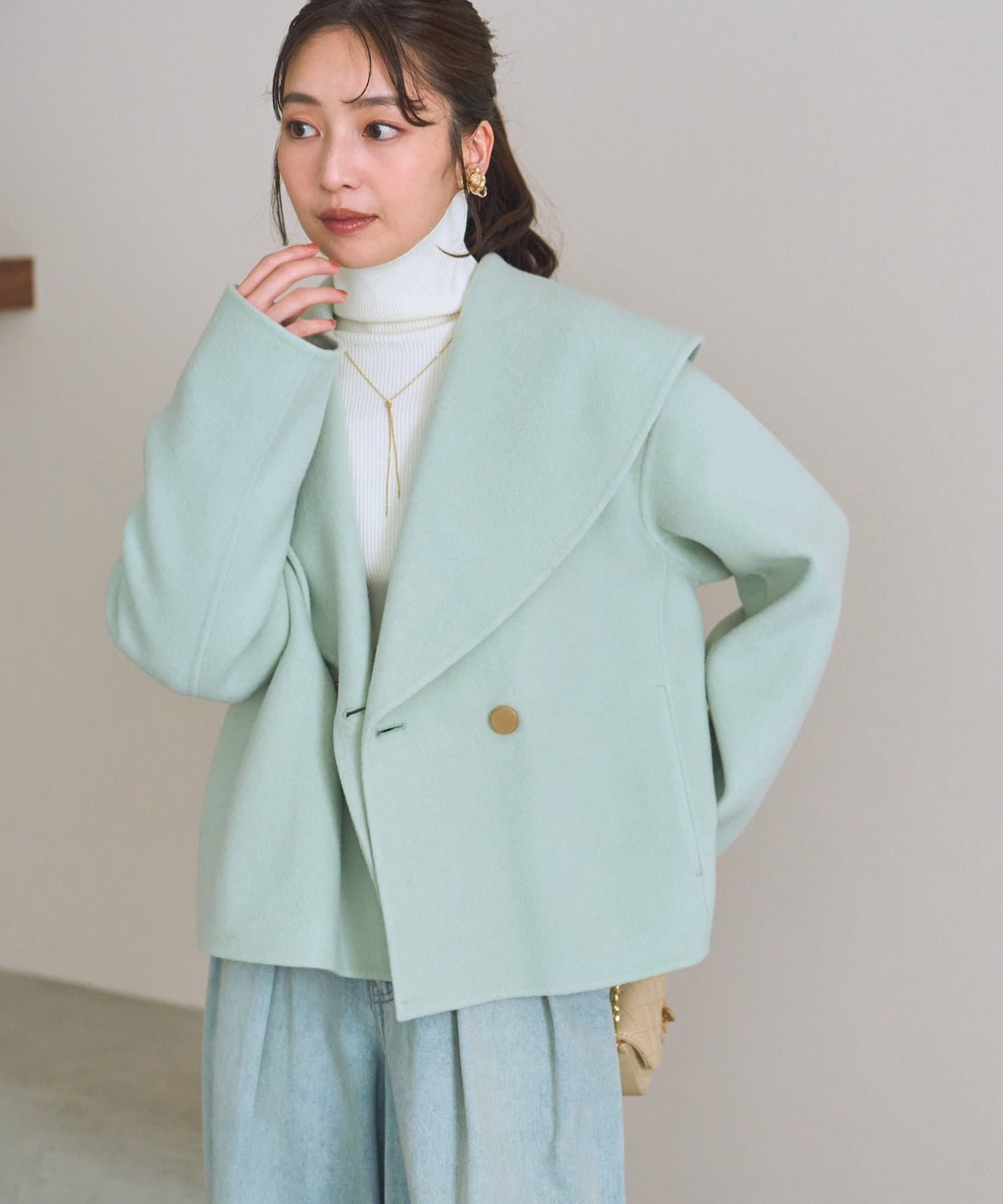 La boutique BonBon(ラブティックボンボン) 【最強モテコート】ダブルフェイスショールカラーコート