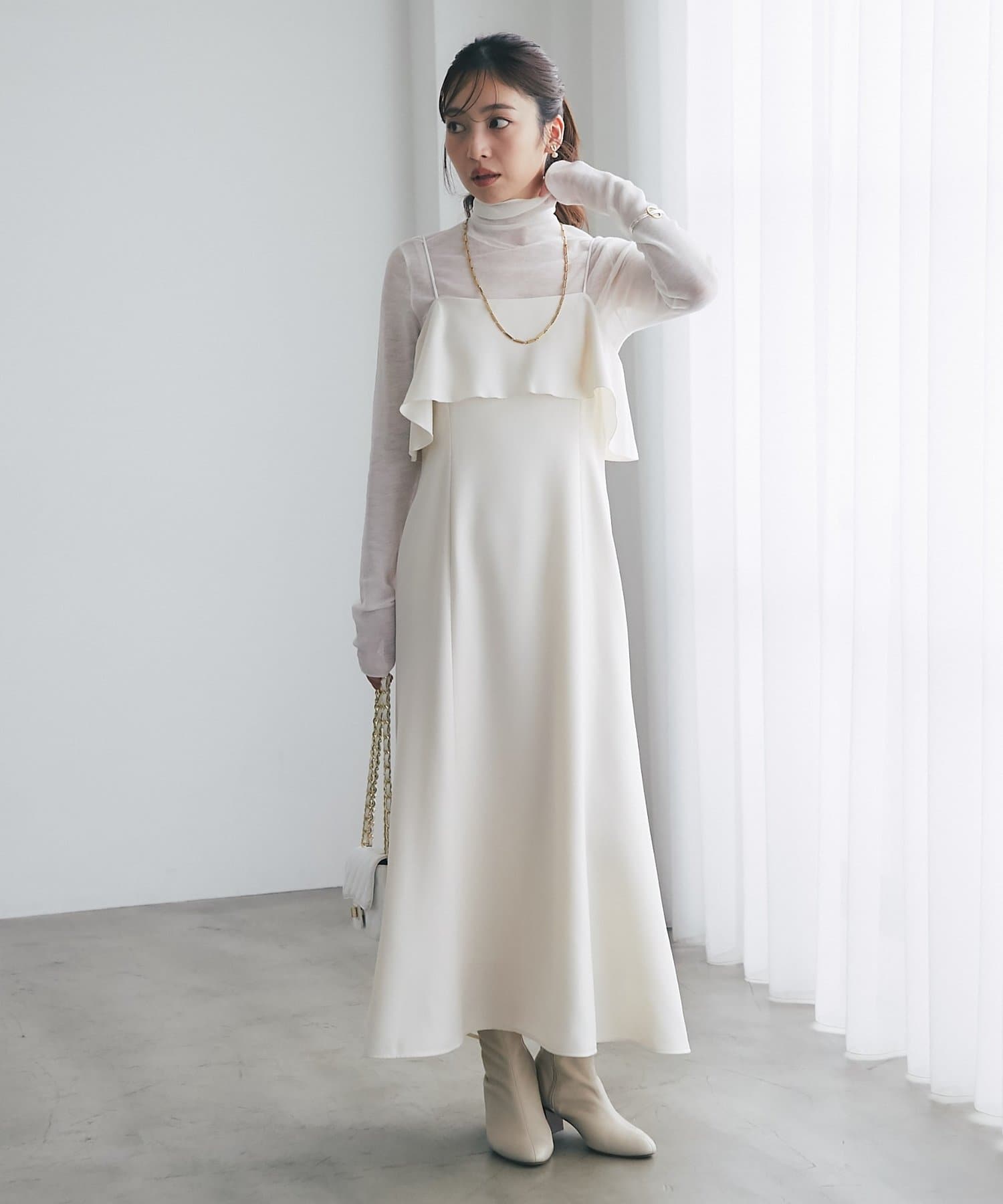 La boutique BonBon(ラブティックボンボン) ラッフルマーメイドキャミワンピース
