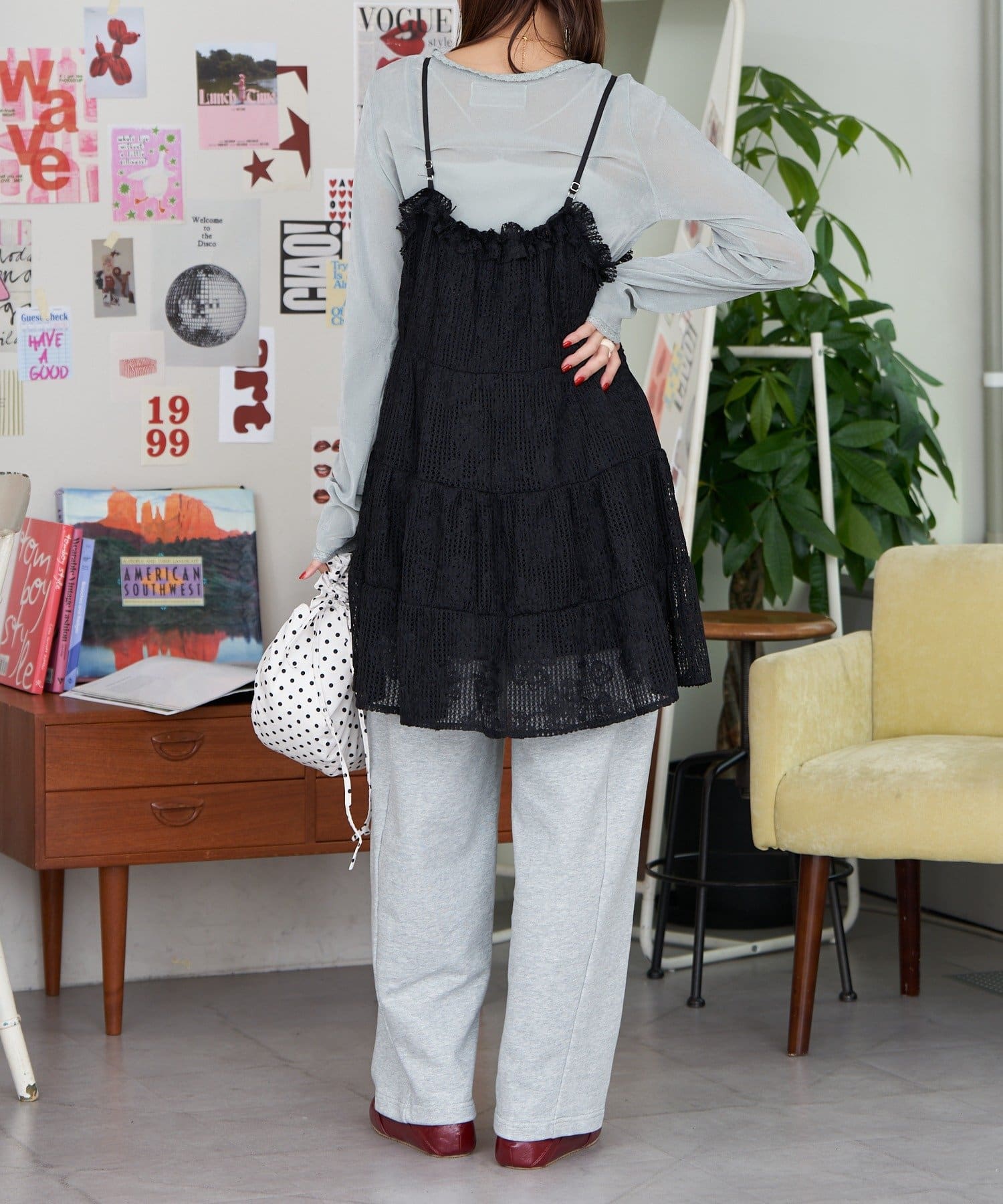 CIAOPANIC(チャオパニック) 【neutral by ciaopanic】花柄刺繍チュールチュニック