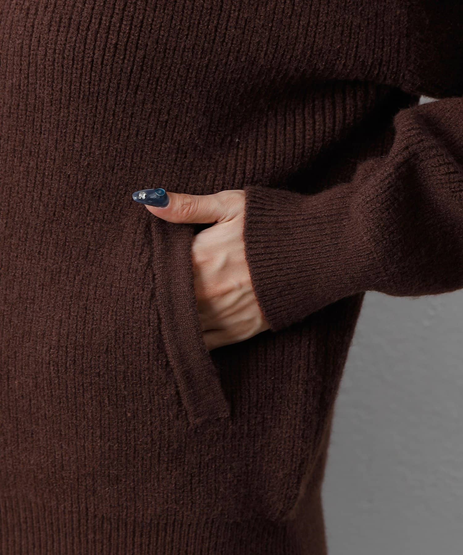 COLONY 2139(コロニー トゥーワンスリーナイン) 片畦ジップアップニット