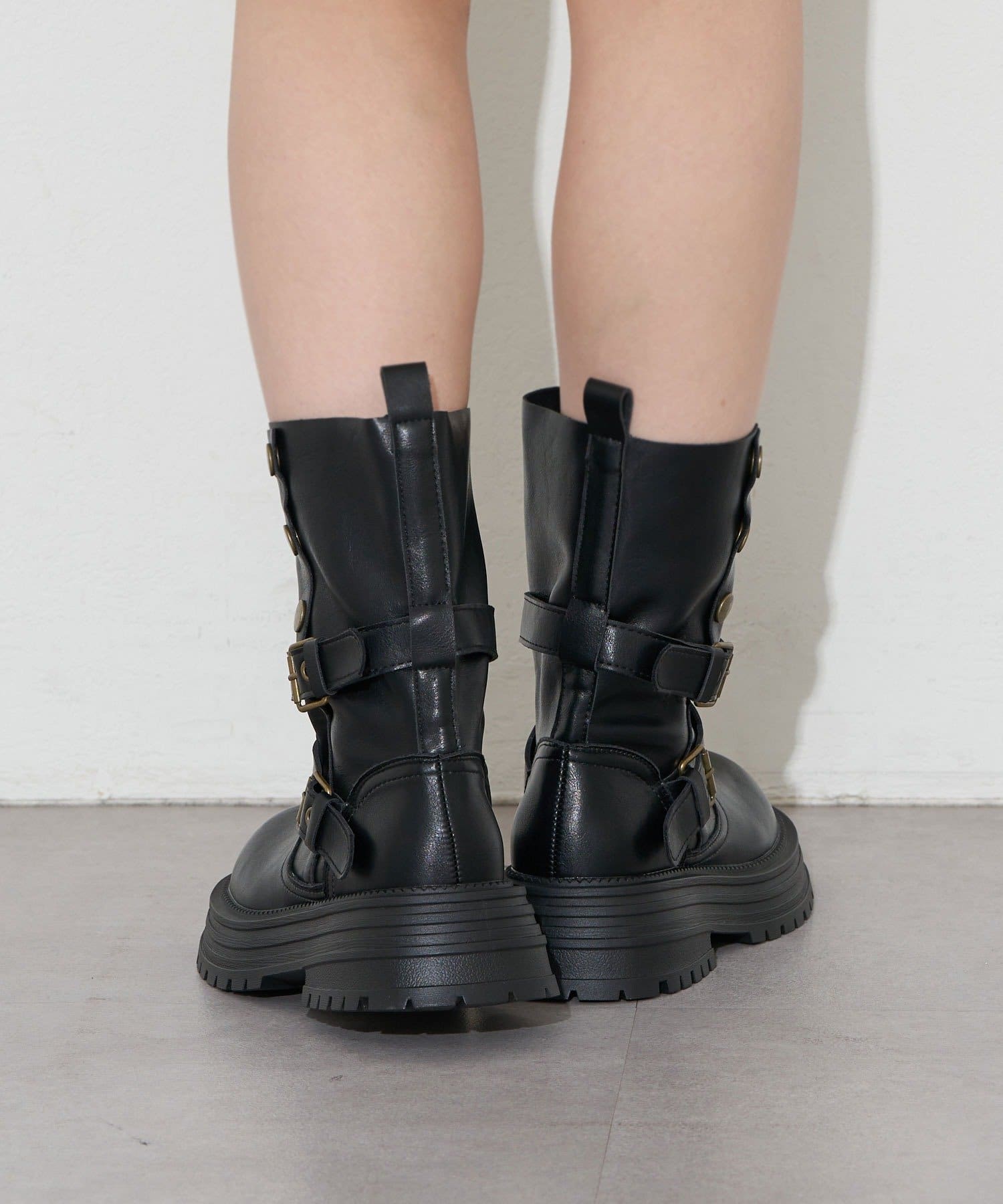 CIAOPANIC(チャオパニック) 【neutral by ciaopanic】厚底ベルト付ブーツ