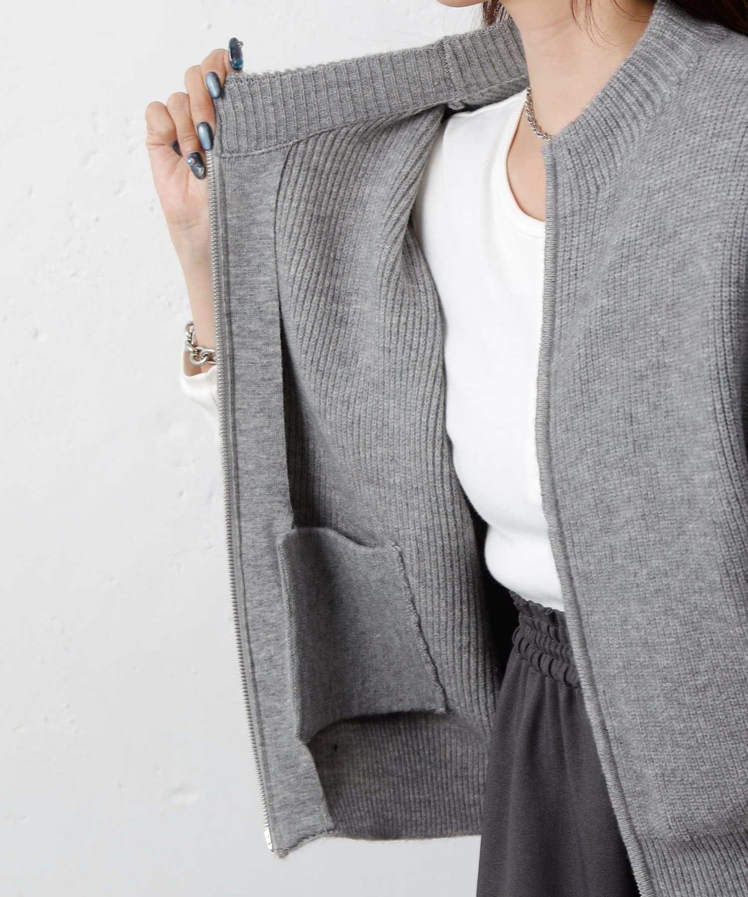 COLONY 2139(コロニー トゥーワンスリーナイン) 片畦ジップアップベスト