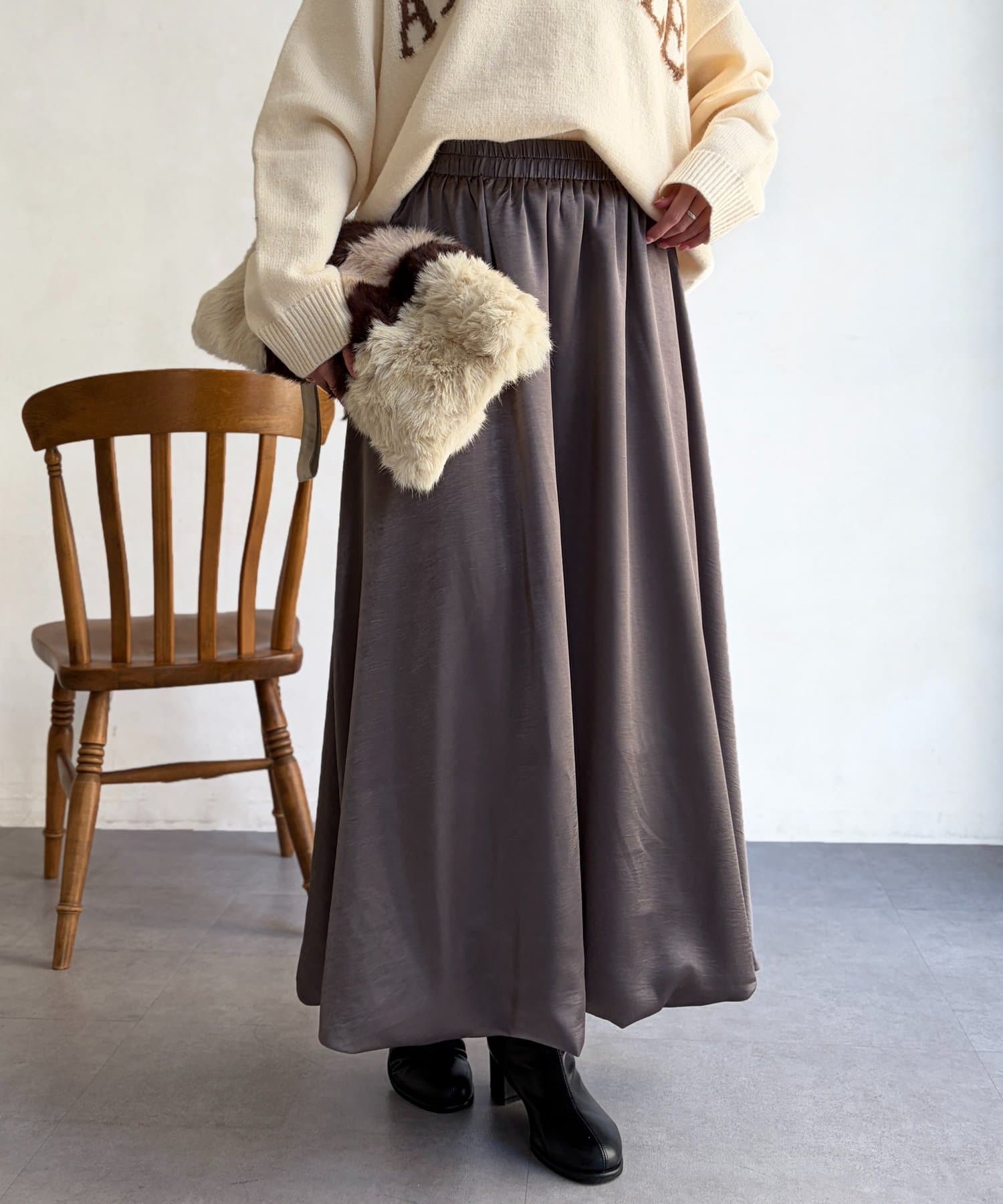 Chez toi(シェトワ) サテンバルーンスカート