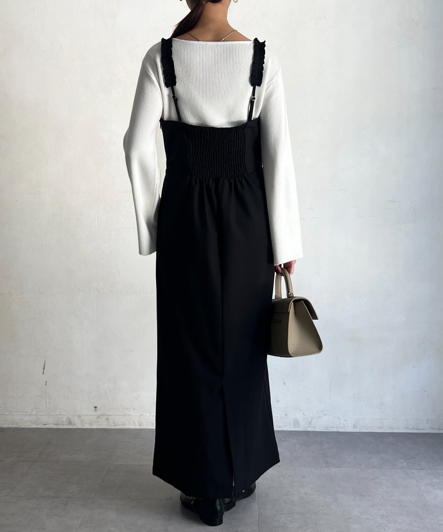 Chez toi(シェトワ) 【ITAMI企画】フレアスリーブニット×2WAYキャミワンピース