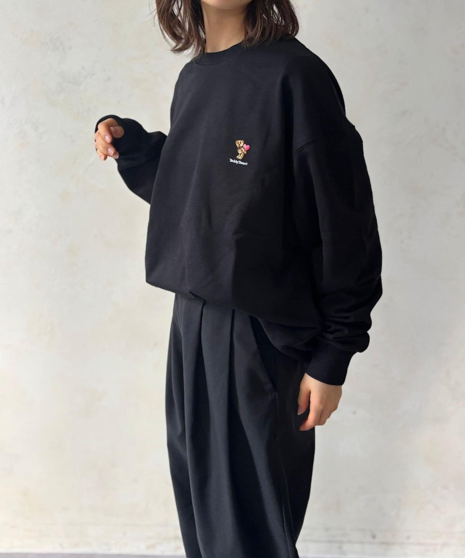 LOCUST(ローカスト) 【Teddy】刺繍スウェットハートクマ