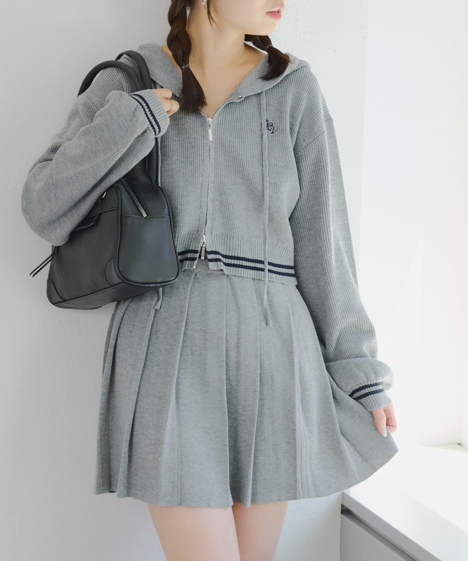 NICE CLAUP / OLIVE des OLIVE OUTLET(ナイスクラップ  / オリーブ デ オリーブ アウトレット) 【RMAF】ニットラインパーカーset up