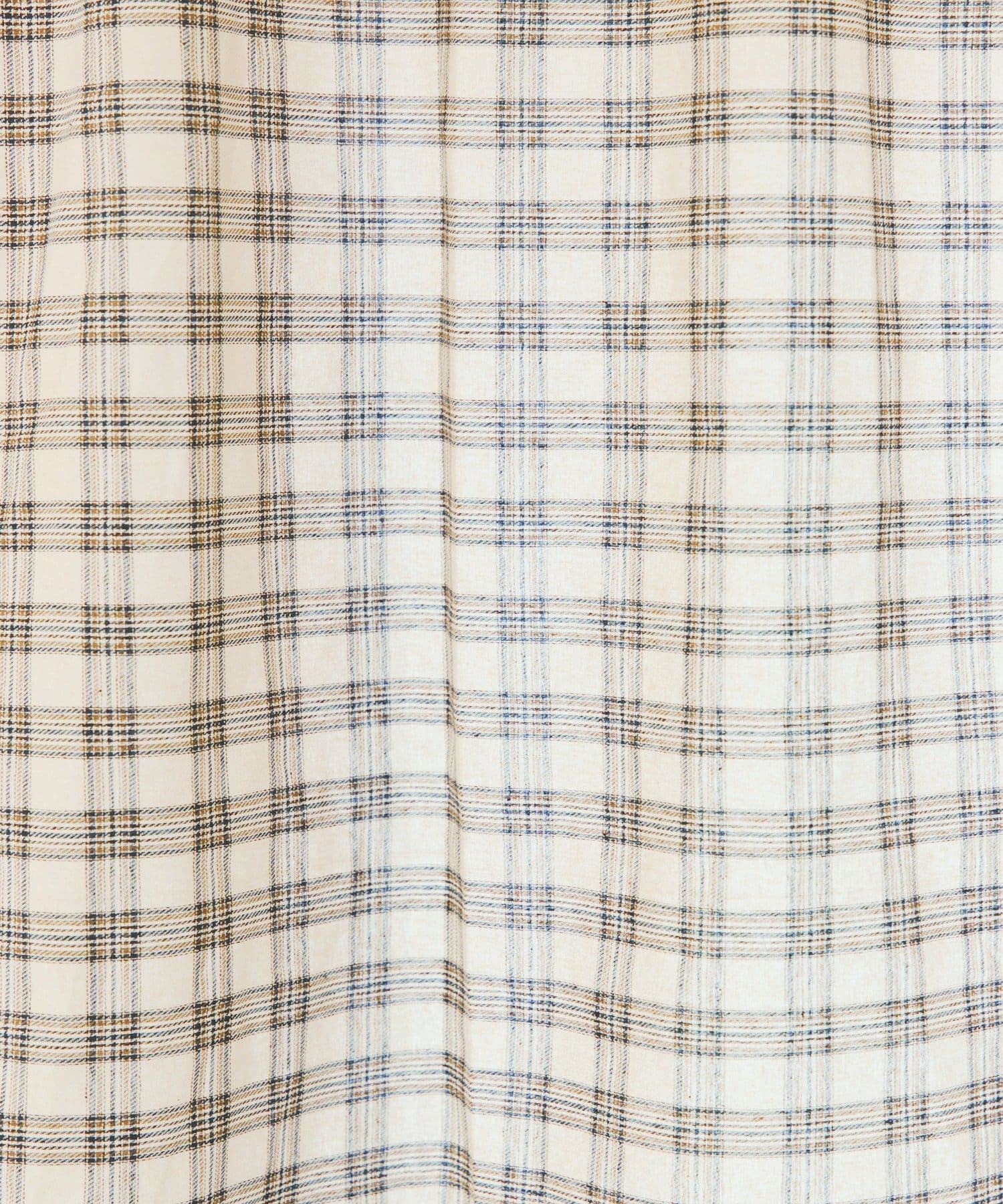 salut!(サリュ) チェックロングカフェカーテン：75×105cm／チェックとモコモコ