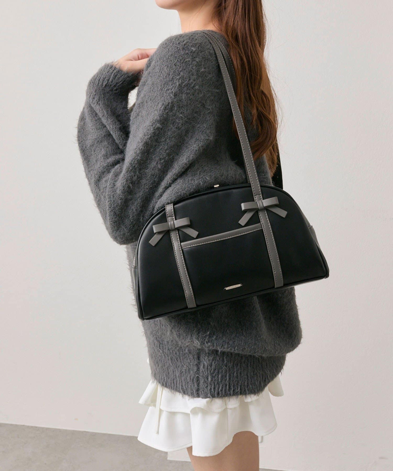 OLIVE des OLIVE(オリーブ デ オリーブ) 【500mlペットボトル収納可】ダブルリボンボストンバッグ