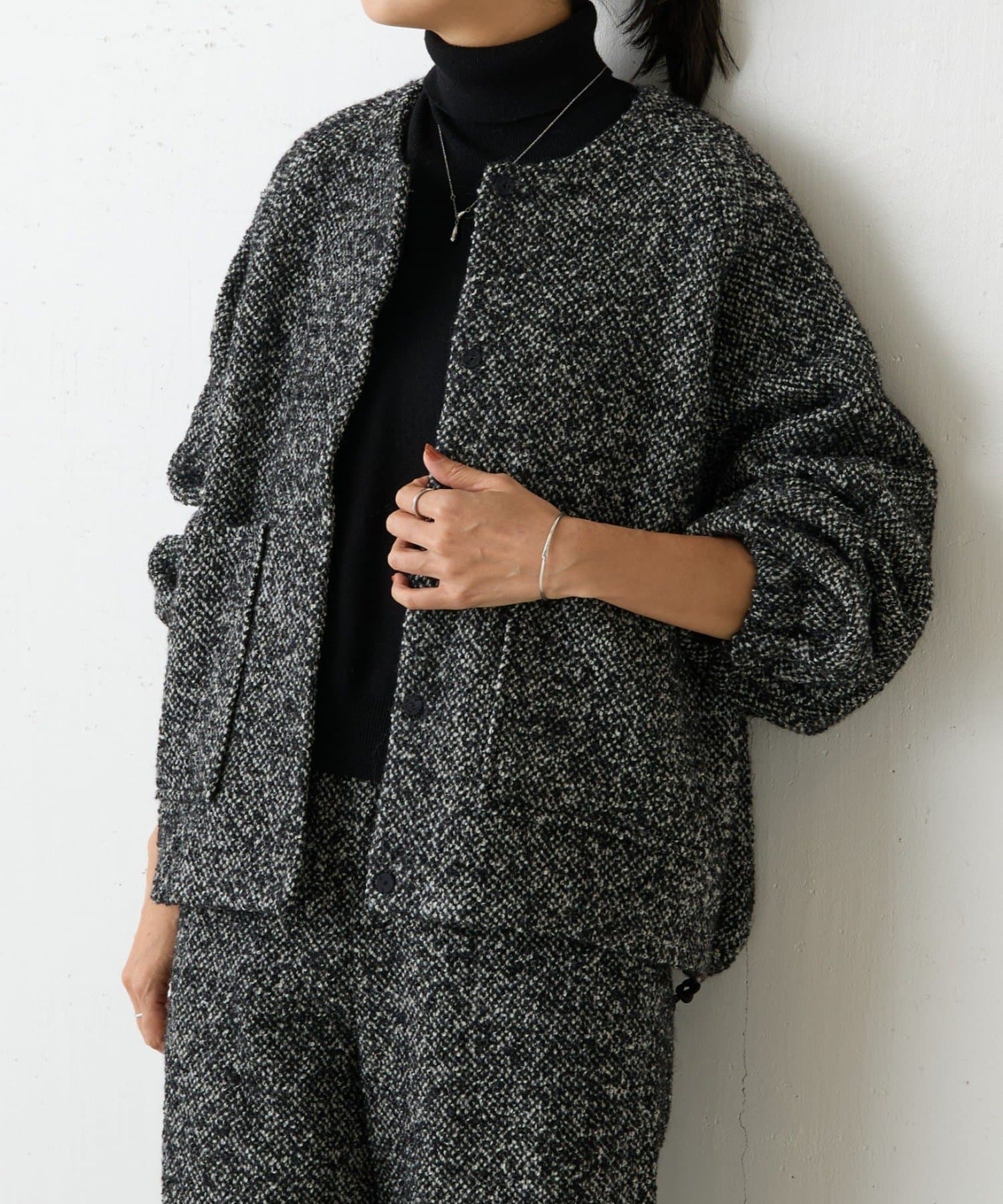 BEARDSLEY　ツイードジャケット　2way パール BEARDSLEY（ビアズリー）の「ツイードジャケット：WEB限定（ノー