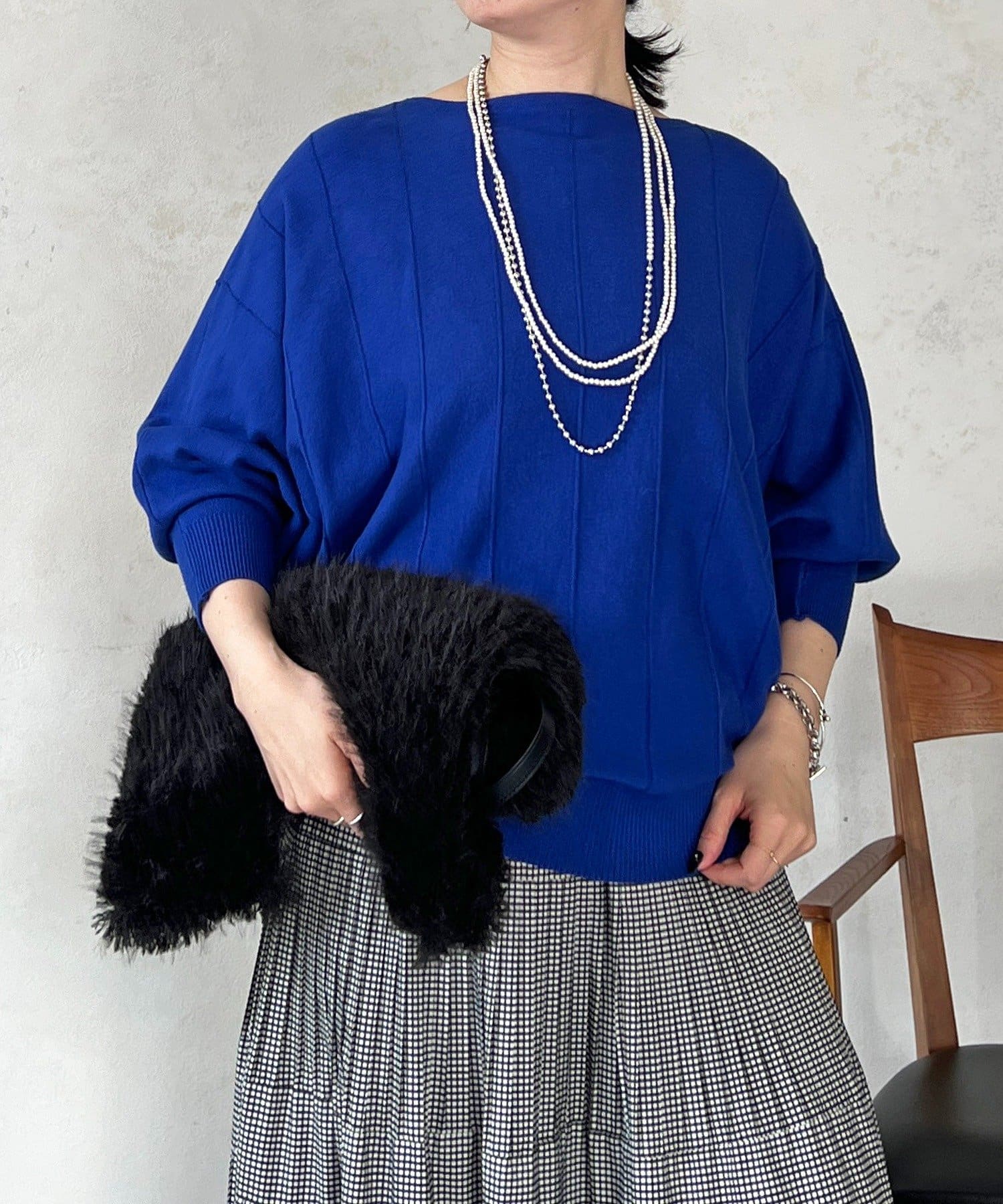 Croisiere(クロジエール) 【オフィスにもおすすめ！】弾力ドルマンプルオーバー