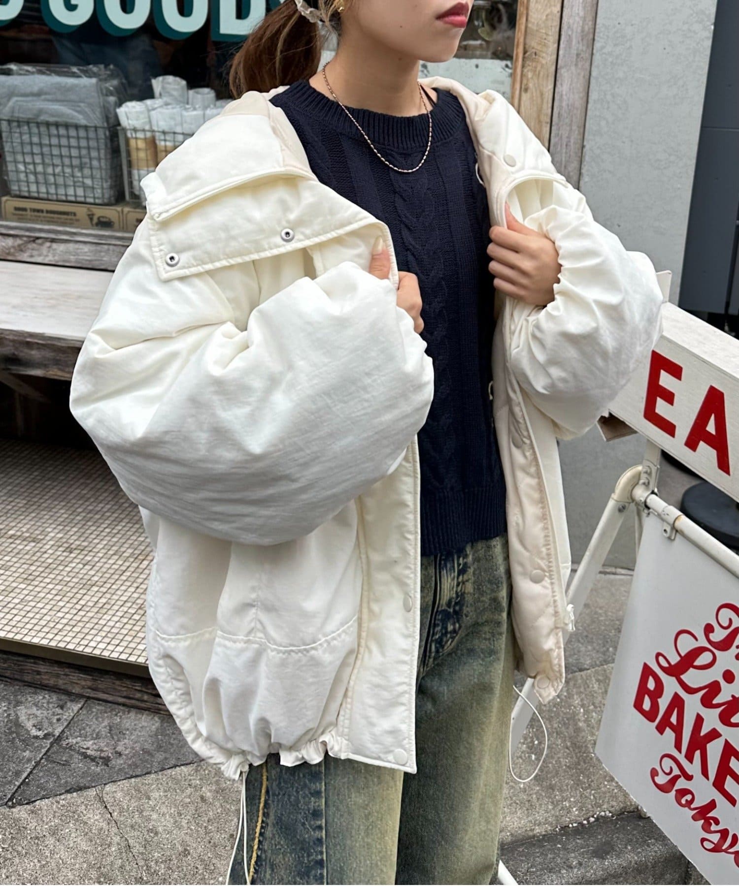 w closet(ダブルクローゼット) 【9/13(土)～アウター10％オフ対象】リバーシブルモンスターコート