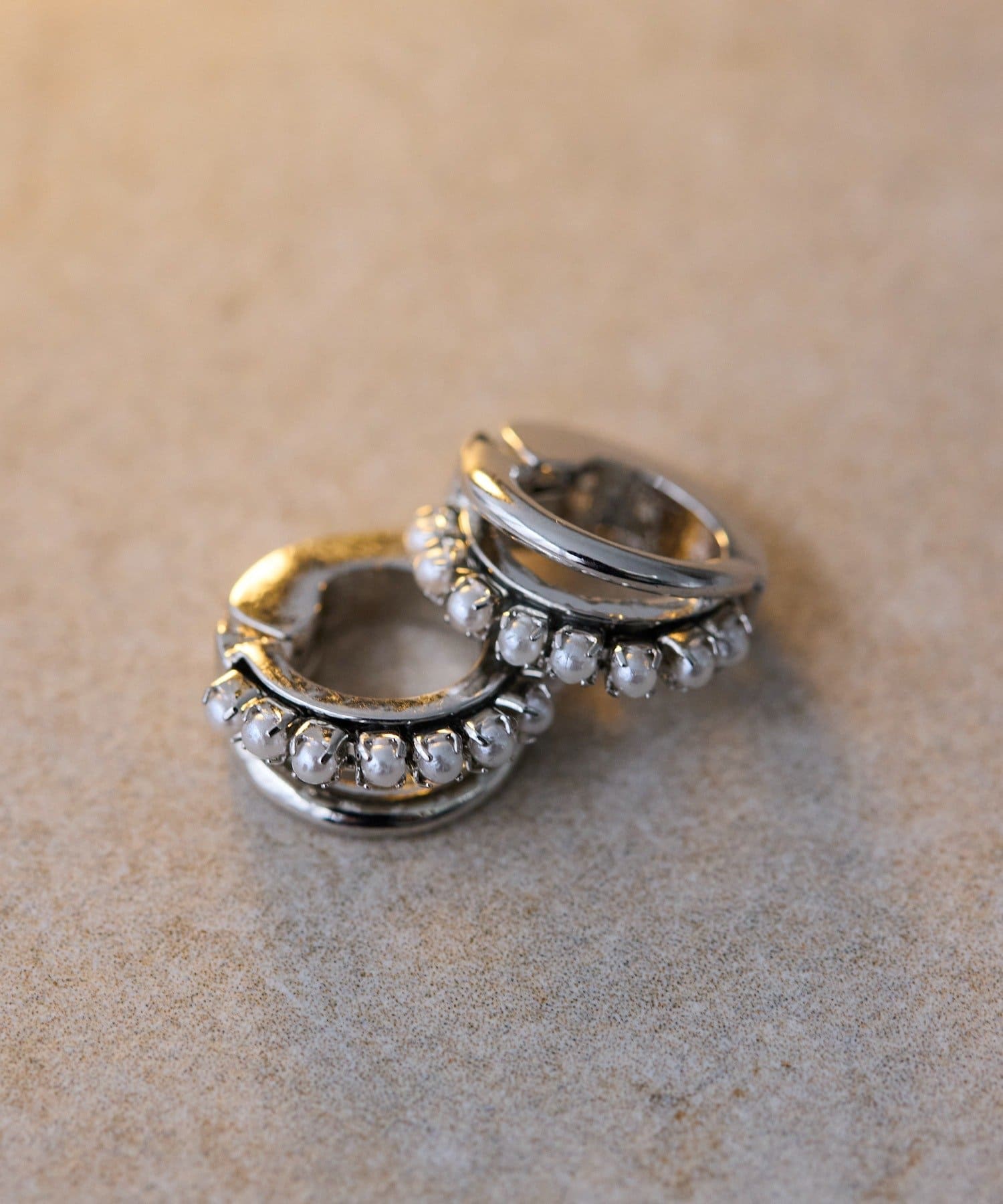 ear PAPILLONNER(イア パピヨネ) パールダブルラインイヤリング/イヤーカフ