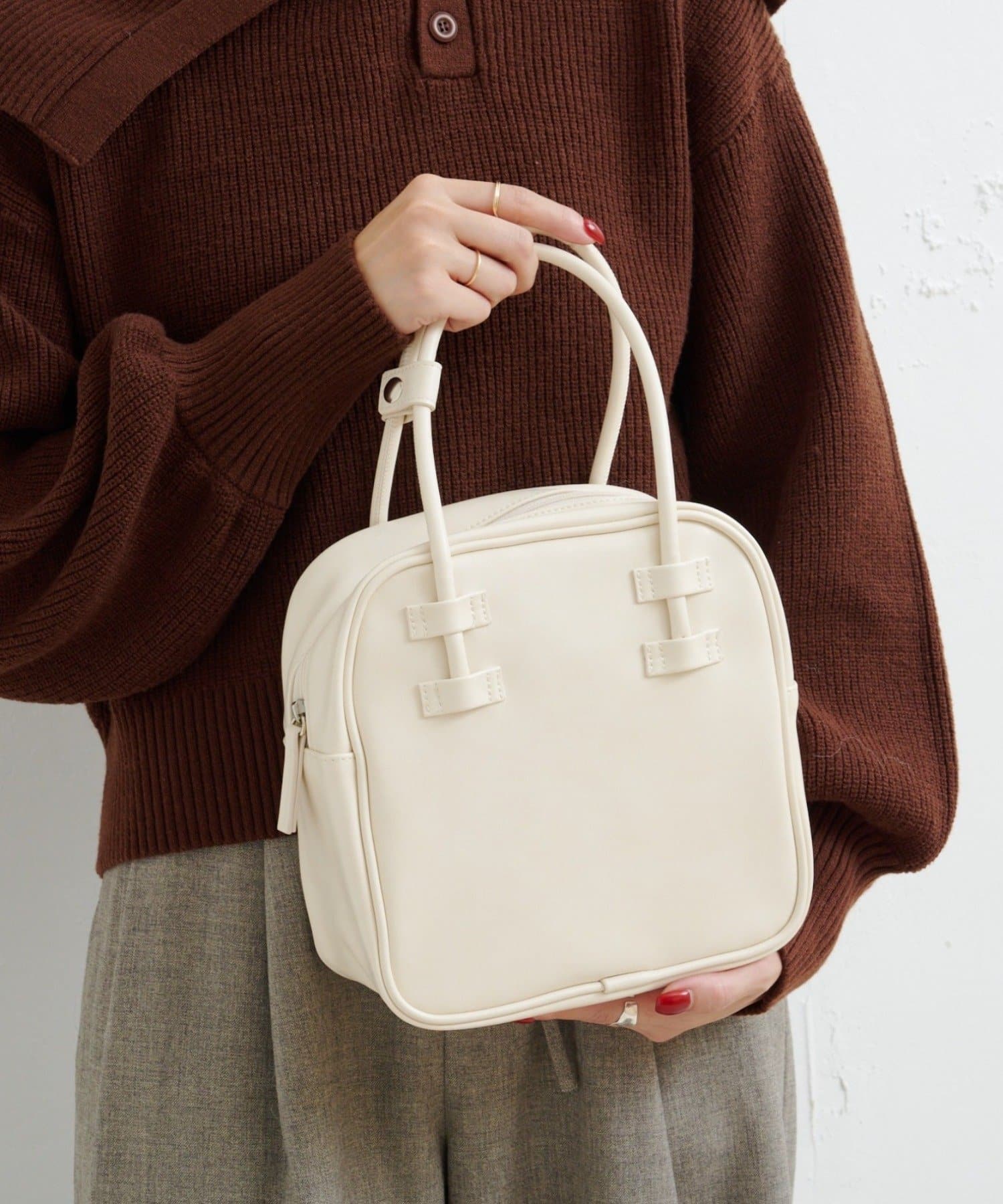 Kastane(カスタネ) 【レザー&スエード/4色展開】B スクエアベーシックBAG