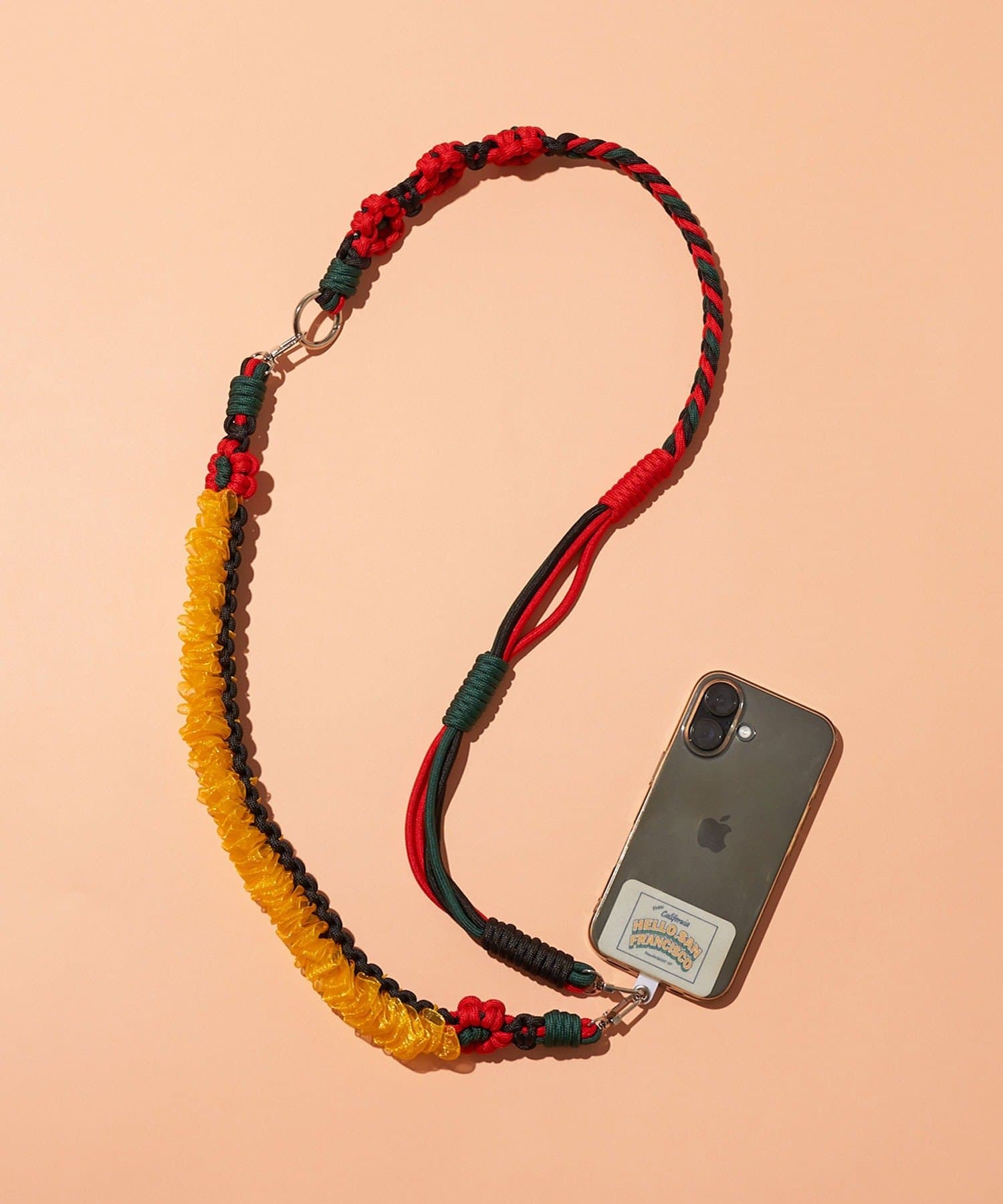 CIAOPANIC(チャオパニック) 【HELLO.SANFRANCISCO/ハローサンフランシスコ】2wayカラフルコードスマホショルダー