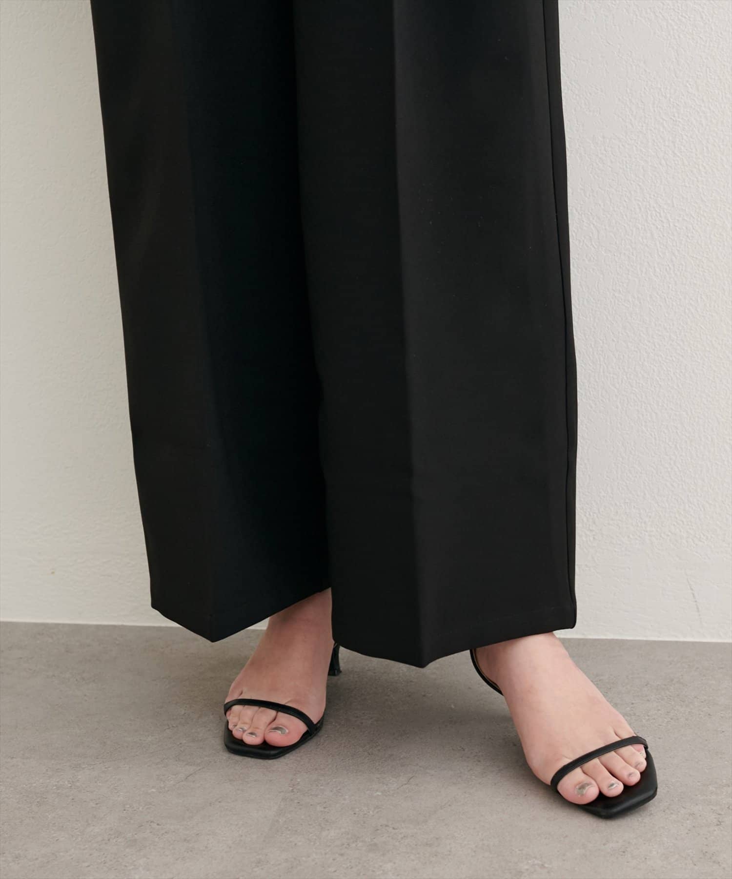 natural couture(ナチュラルクチュール) 【WEB限定】金釦タックワイドパンツ