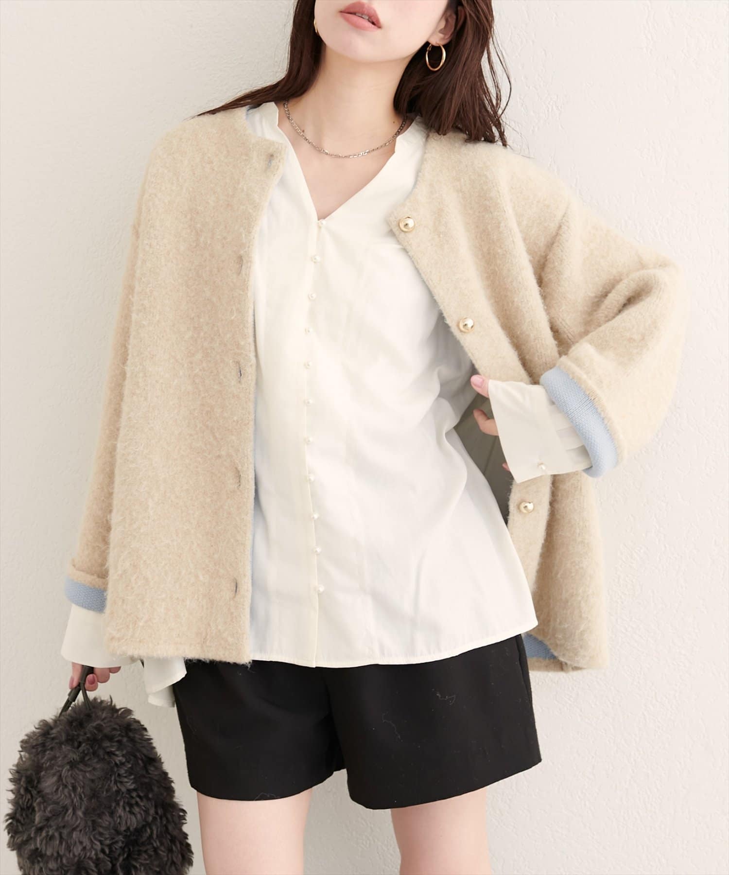 natural couture(ナチュラルクチュール) ボタン開きゆるシャツブラウス
