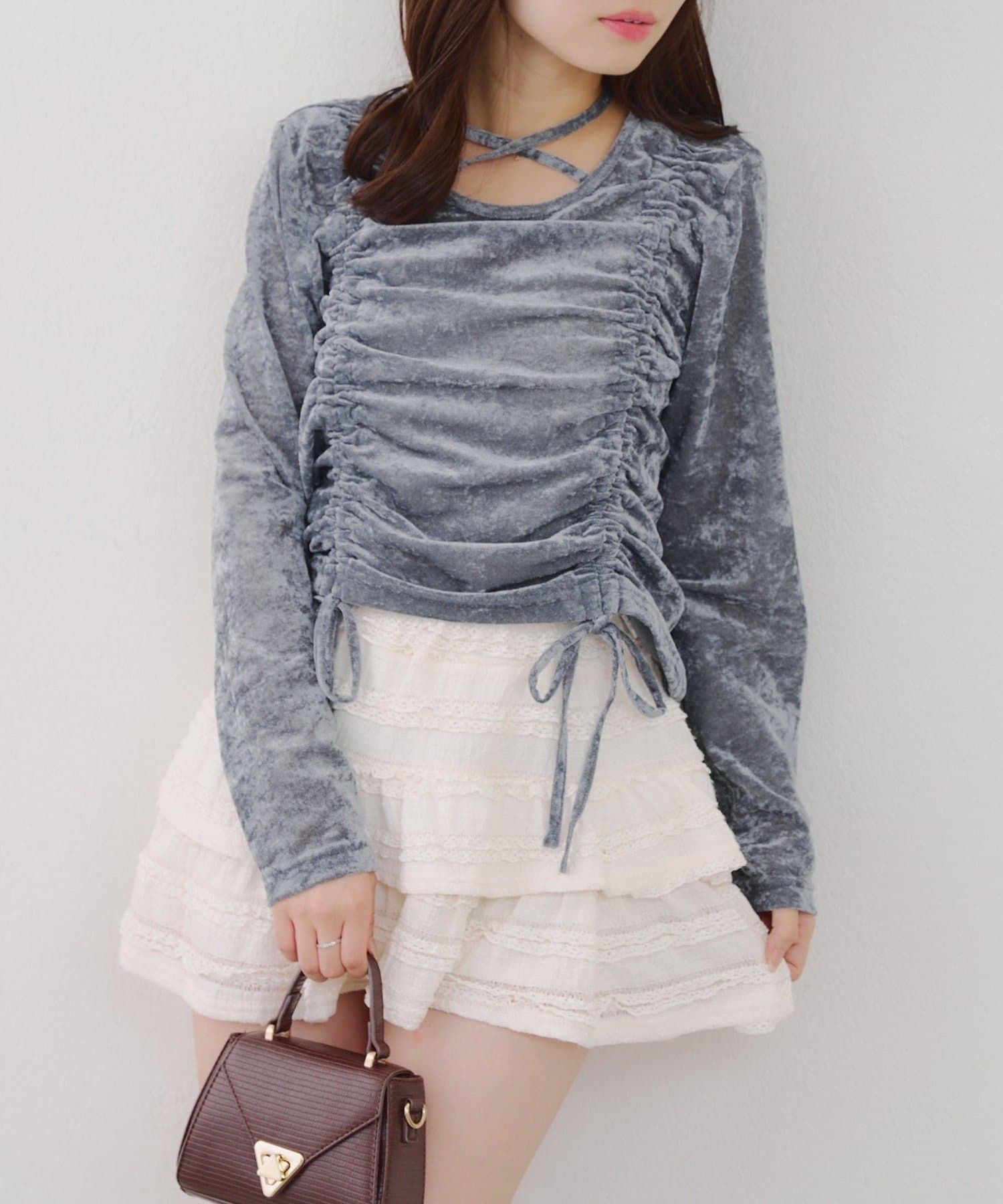 NICE CLAUP / OLIVE des OLIVE OUTLET(ナイスクラップ  / オリーブ デ オリーブ アウトレット) チョーカー付ドロストPO