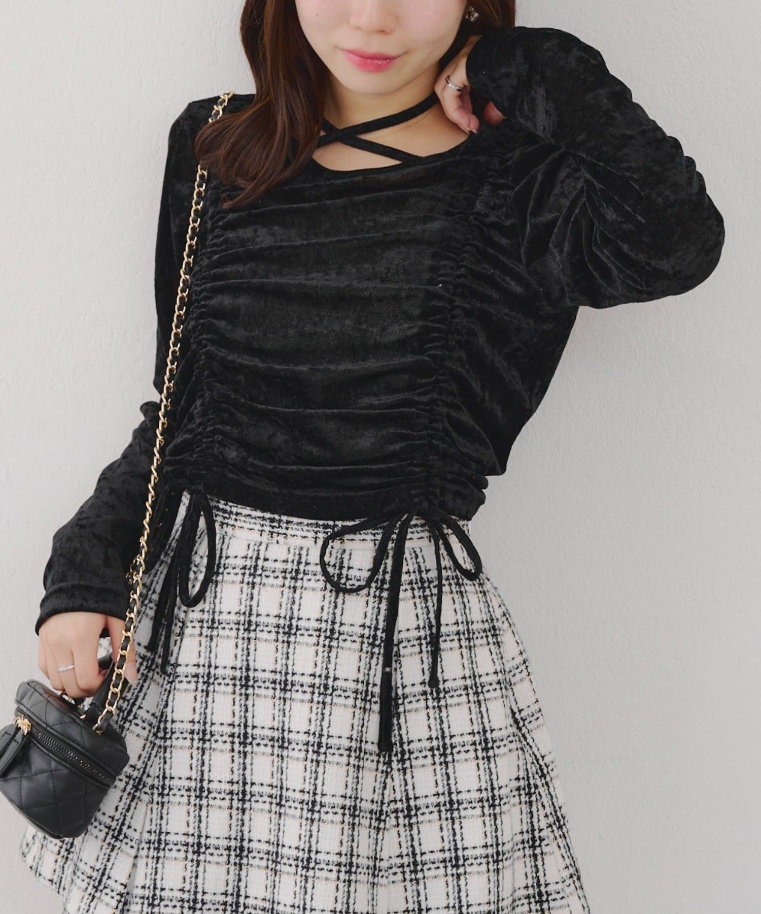 NICE CLAUP / OLIVE des OLIVE OUTLET(ナイスクラップ  / オリーブ デ オリーブ アウトレット) チョーカー付ドロストPO