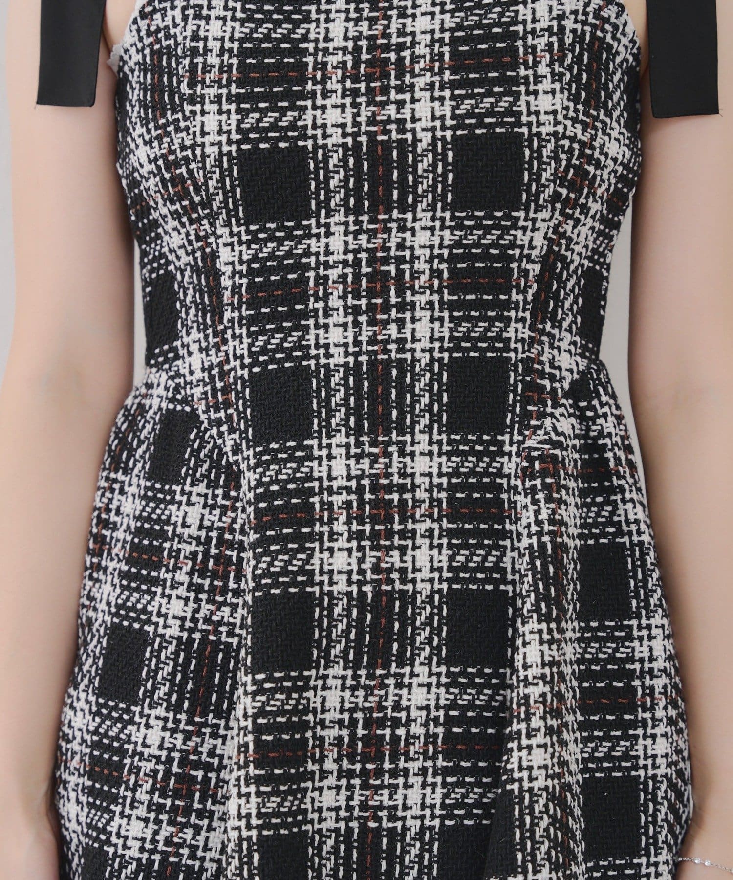 Remind me and forever(リマインドミーアンドフォーエバー) 【Tweed Collection】肩リボンミニジャンスカ