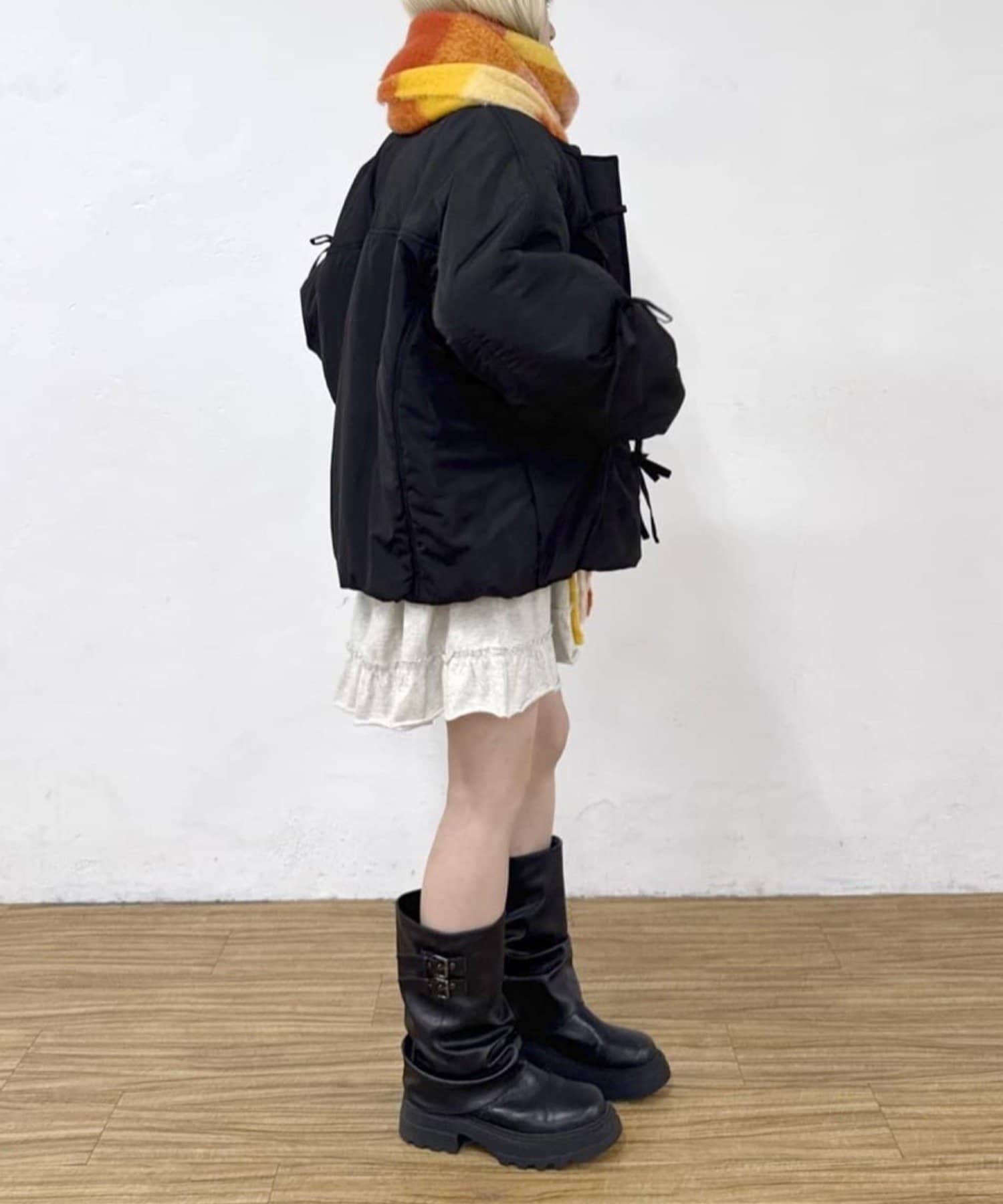 w closet(ダブルクローゼット) 【1枚でトレンドのバレエコア♪】中綿リボンブルゾン