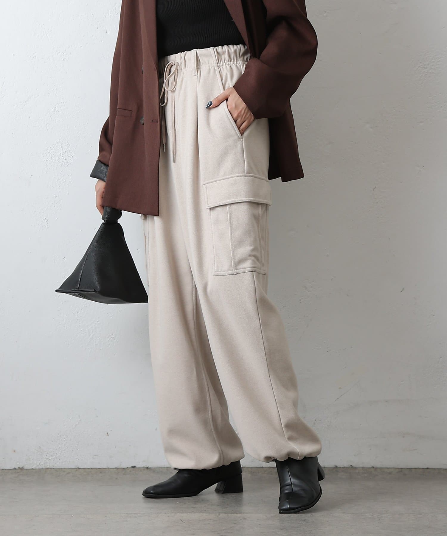 COLONY 2139(コロニー トゥーワンスリーナイン) ウールライクジャージーカーゴパンツ