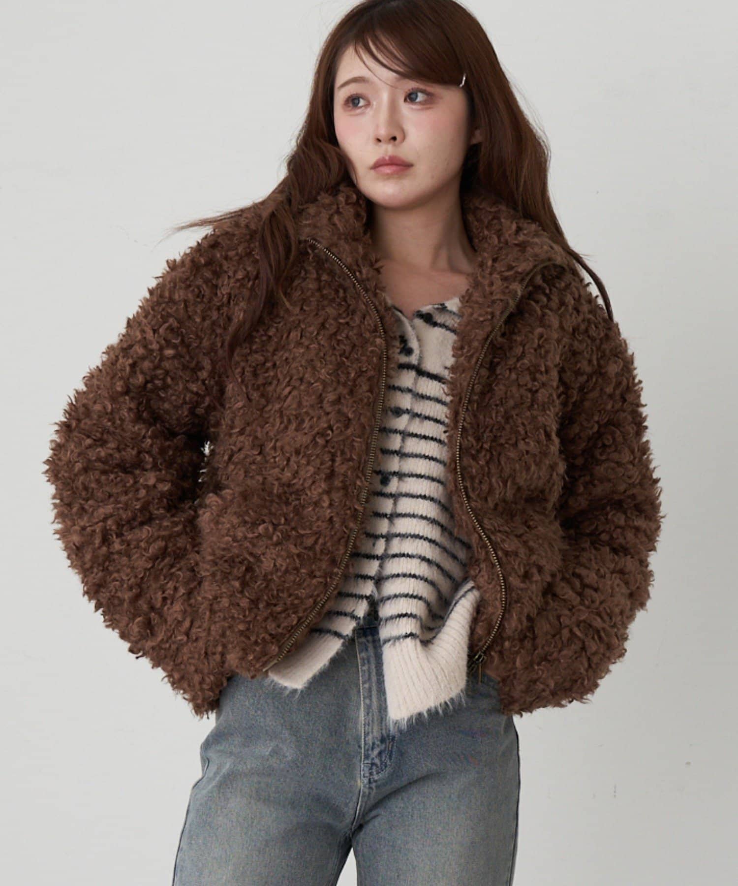 RAY CASSIN(レイカズン) ボアジップブルゾン