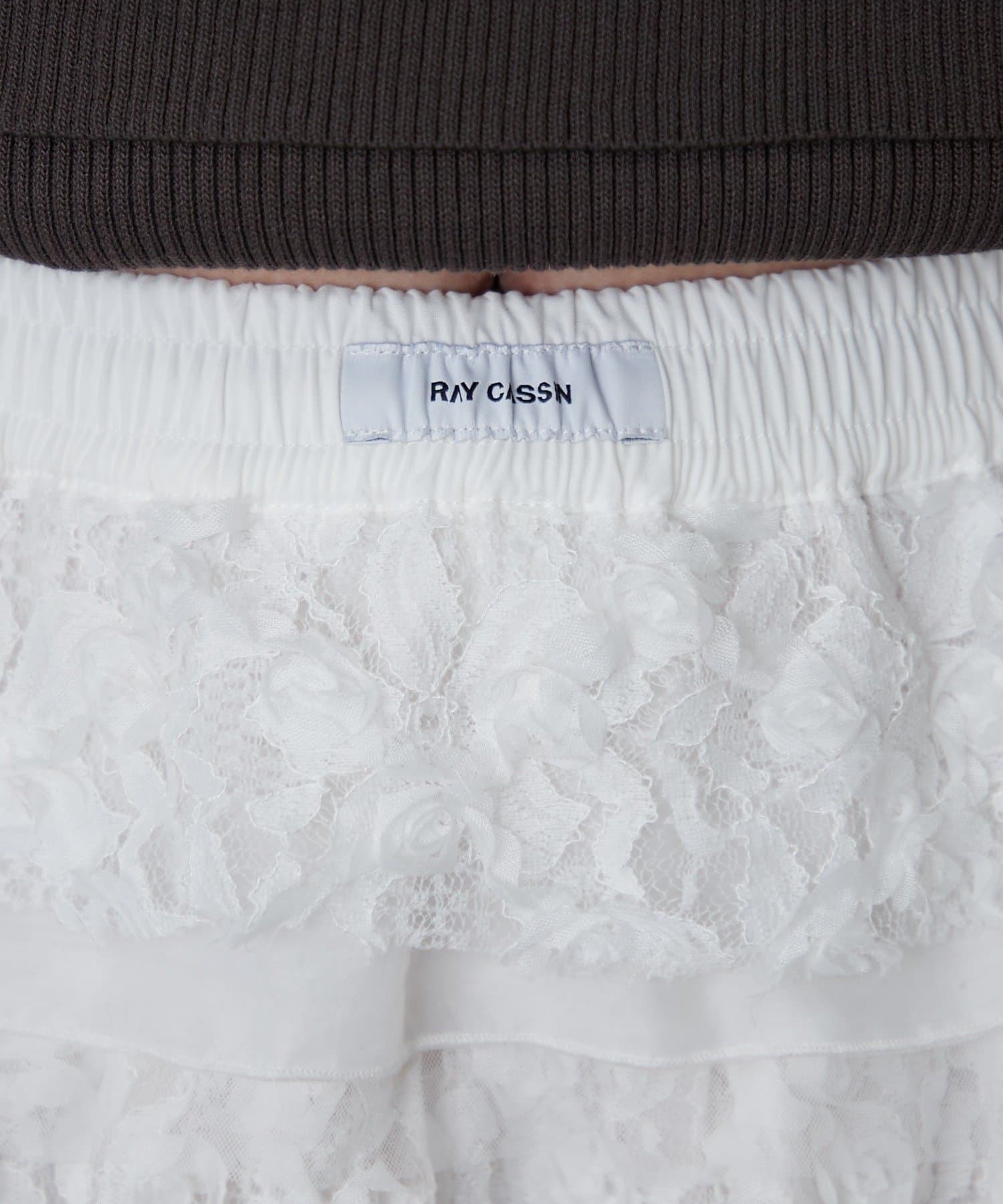 RAY CASSIN(レイカズン) レースティアードミニスカパン