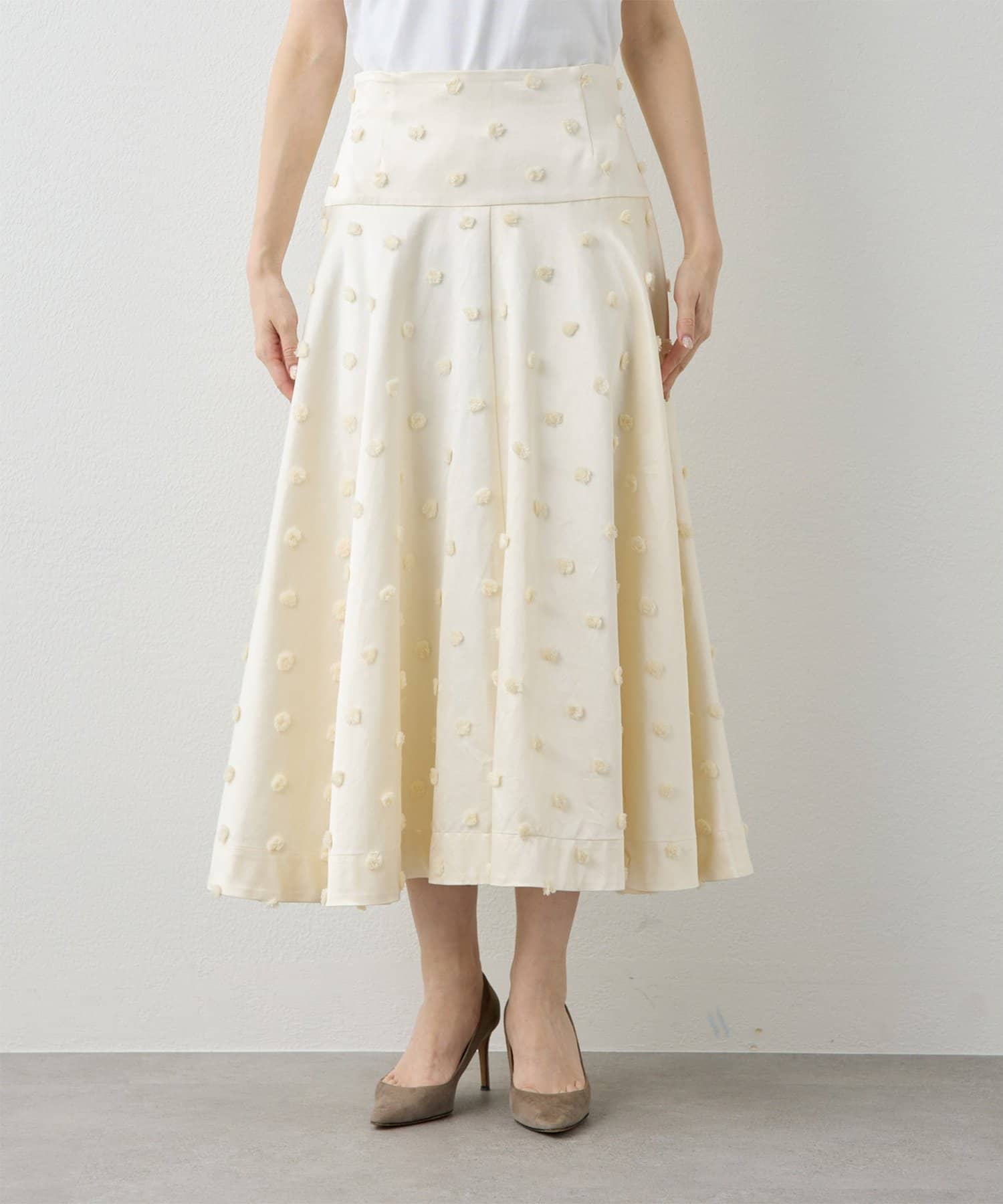 Whim Gazette(ウィム ガゼット) ボンボンジャガードスカート