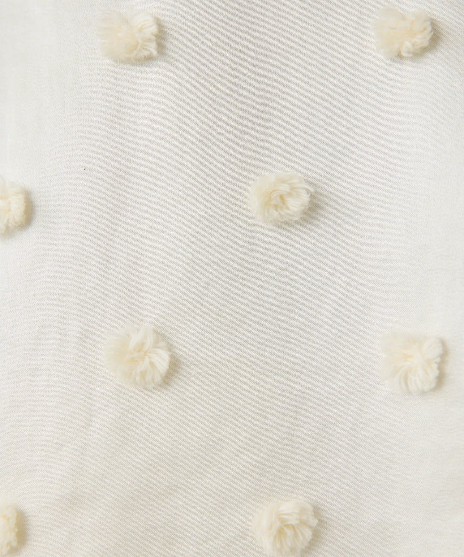 Whim Gazette(ウィム ガゼット) ボンボンジャガードブラウス