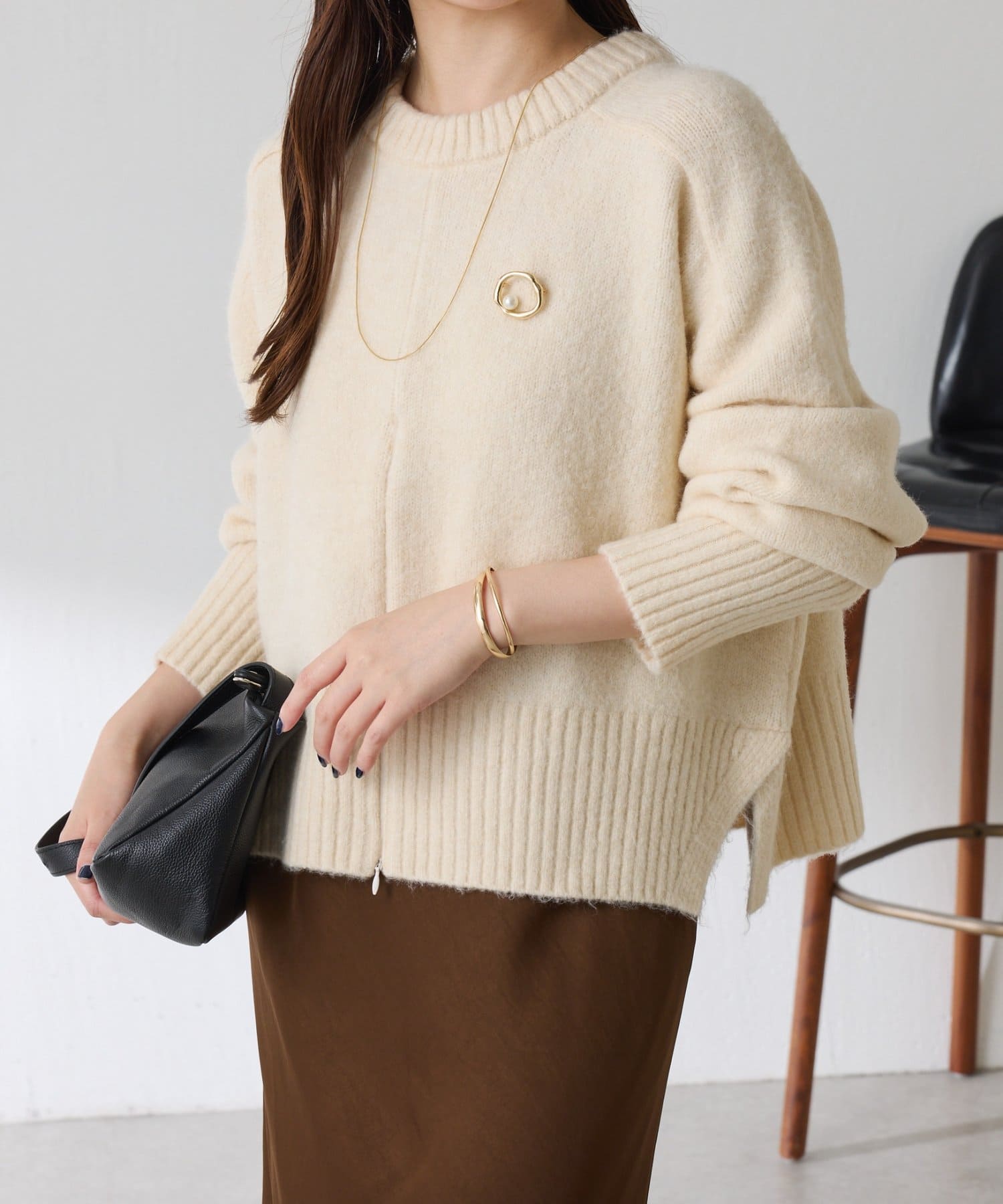 COLLAGE GALLARDAGALANTE(コラージュ ガリャルダガランテ) 【PAPILLONNER/パピヨネ】ラウンドパールブローチ