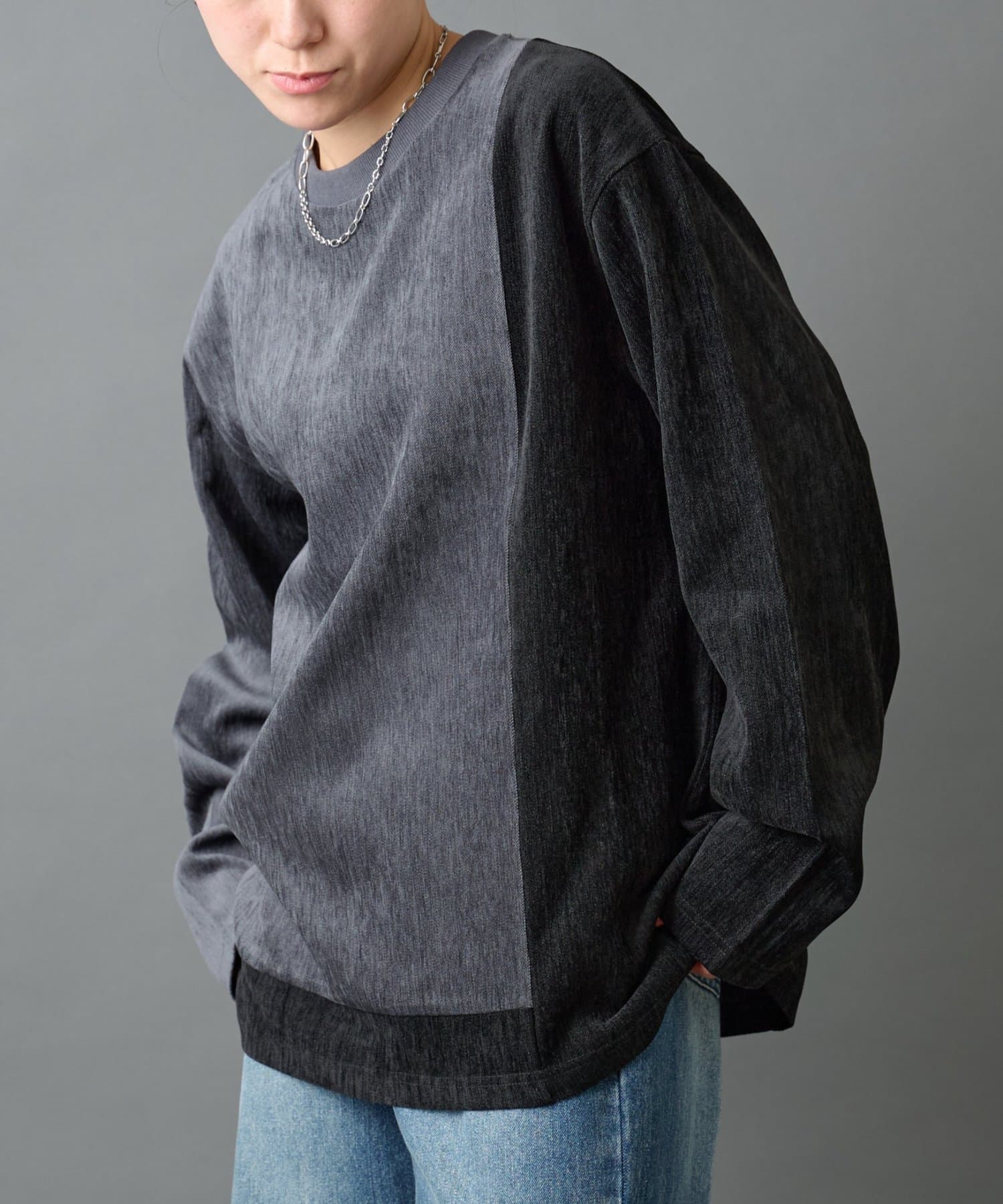 COLONY 2139(コロニー トゥーワンスリーナイン) フェードモールバイカラークルーネック