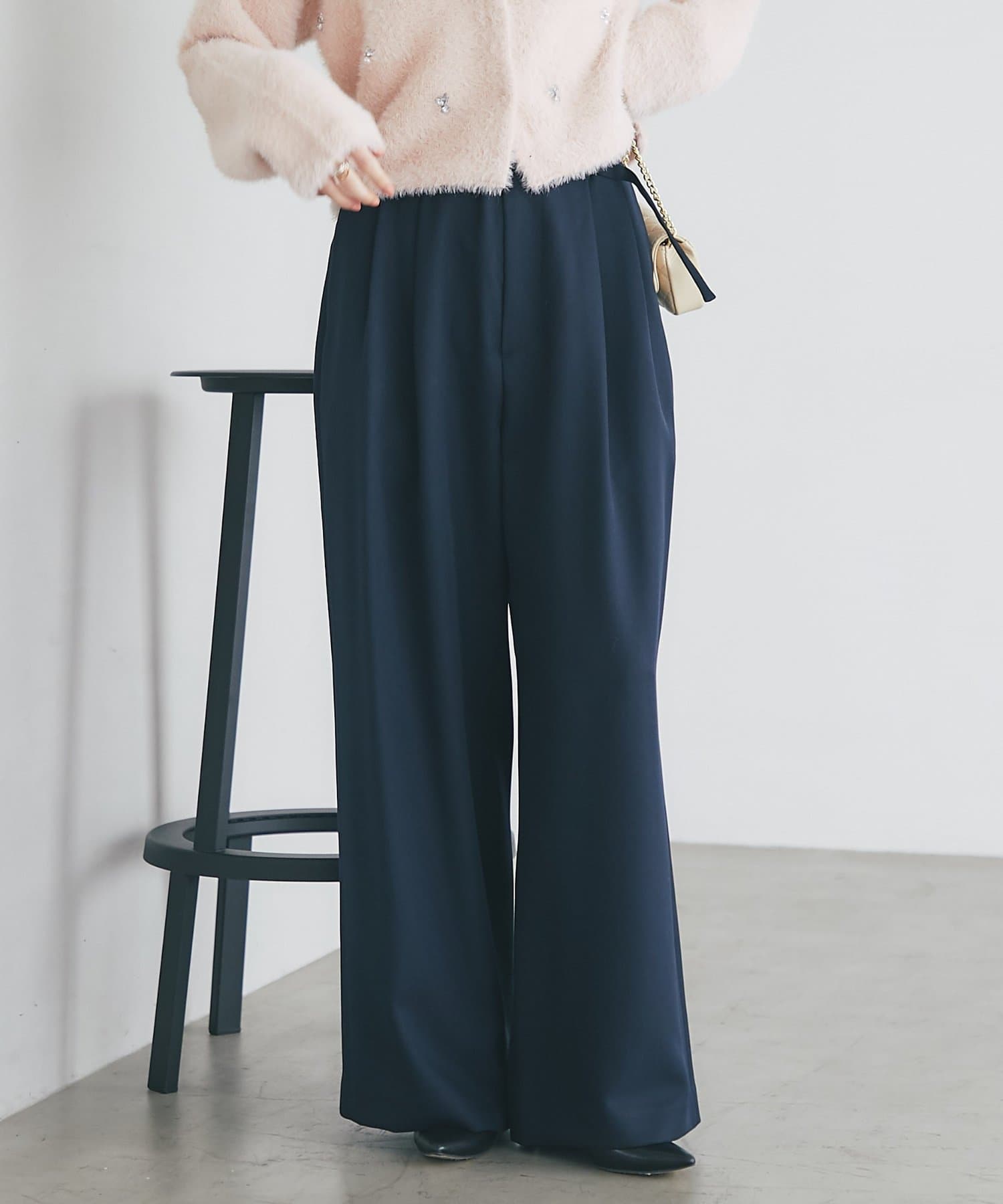 La boutique BonBon(ラブティックボンボン) ベルト付きワイドパンツ