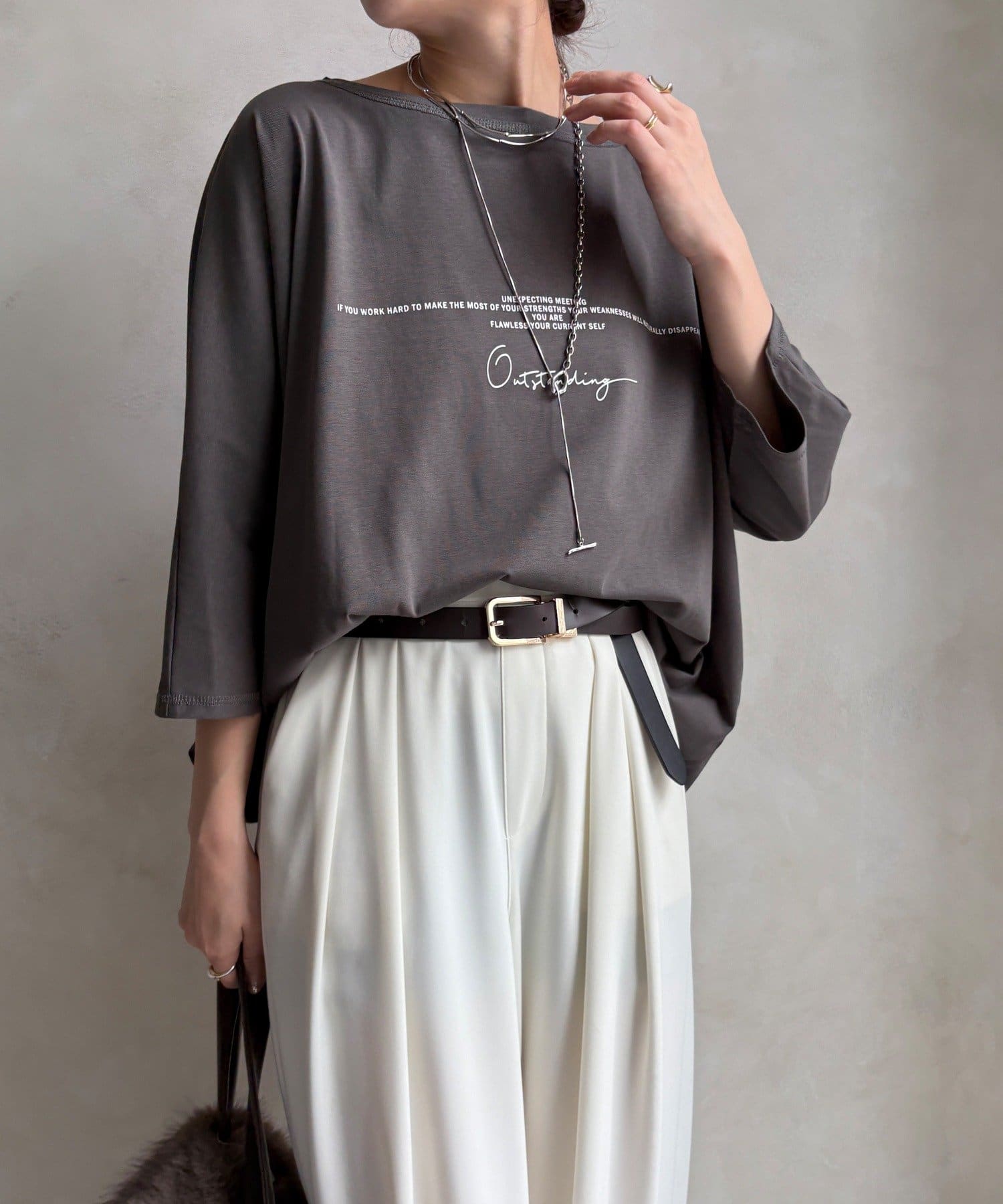 OUTLET(アウトレット) 【DouDou】前後ロゴドルマンTEE