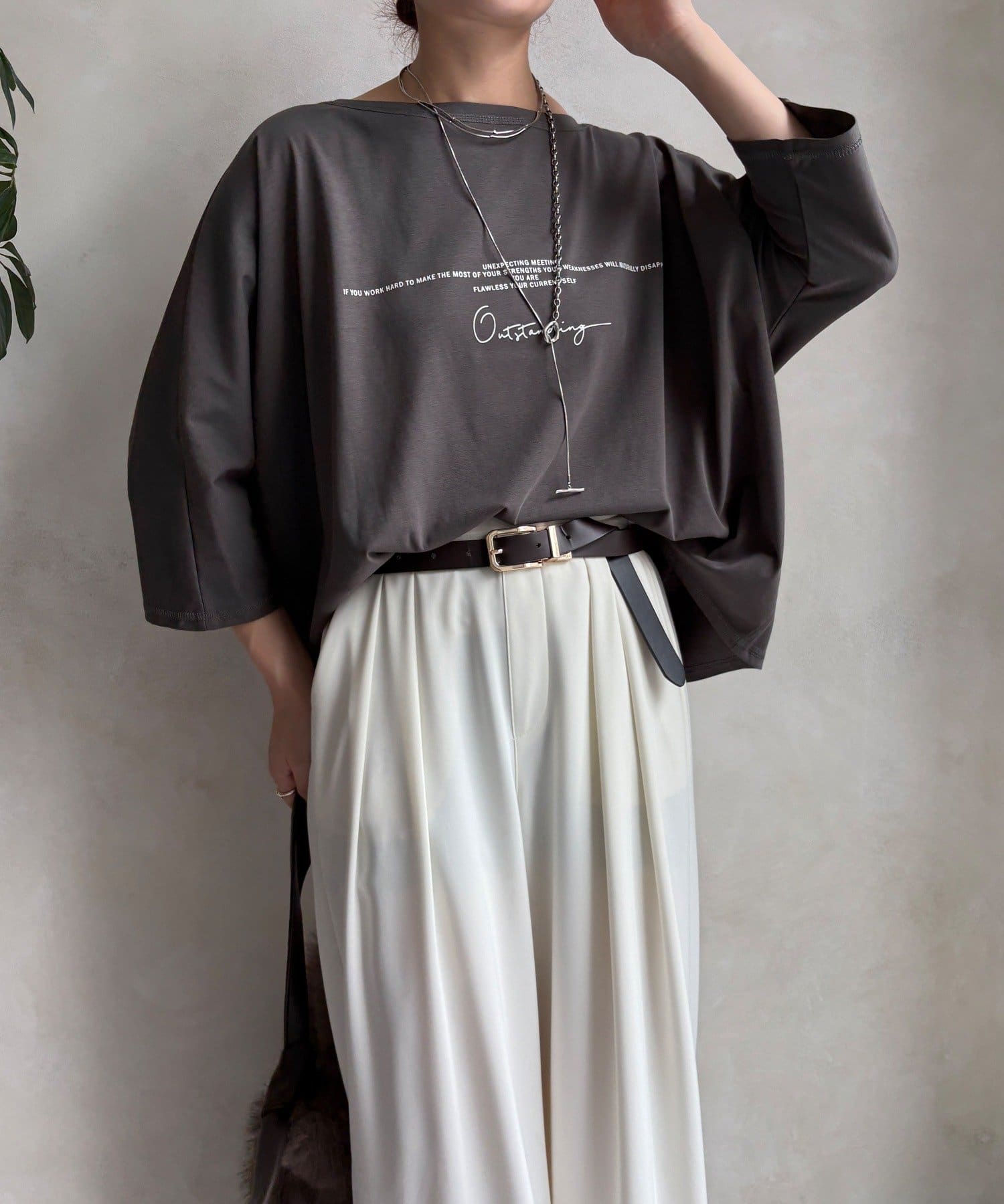 OUTLET(アウトレット) 【DouDou】前後ロゴドルマンTEE