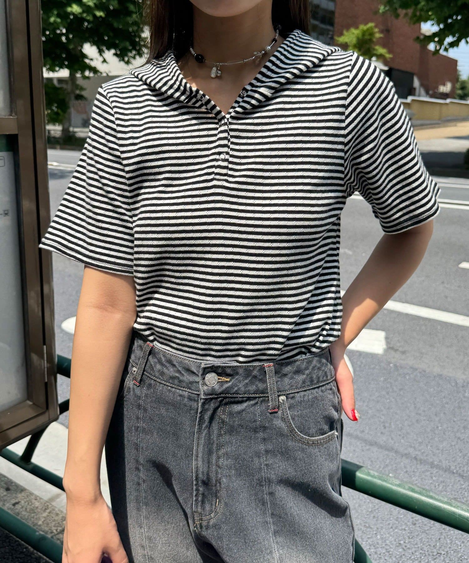 Ciaopanic】ボーダーフーディーTOPS | OUTLET(アウトレット)レディース 