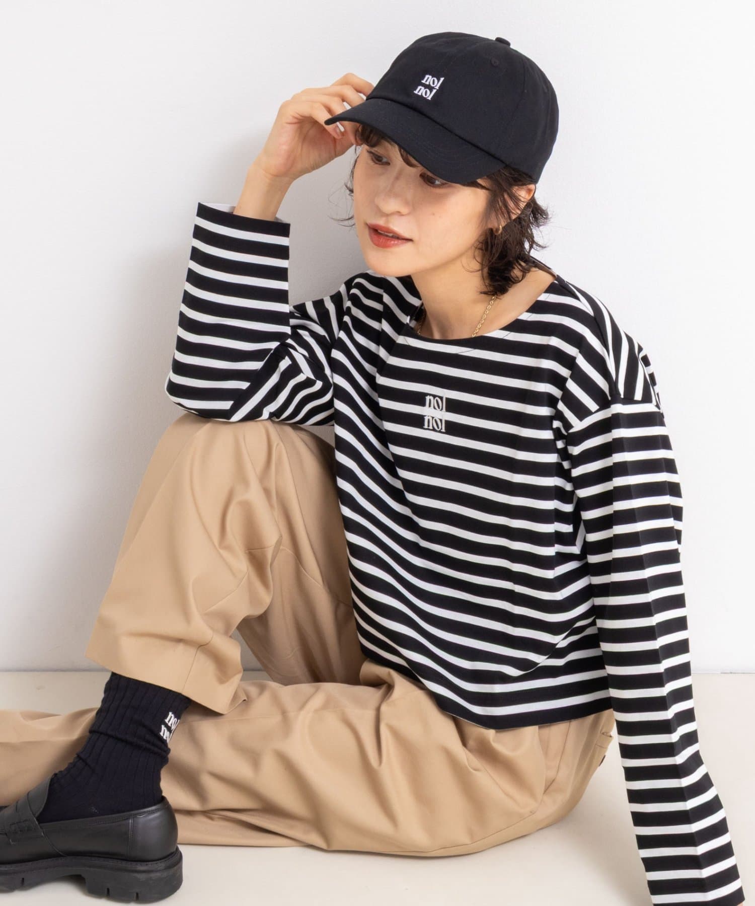 NOLLEY'S(ノーリーズ) nolnol MVSシルケットボーダーショートT