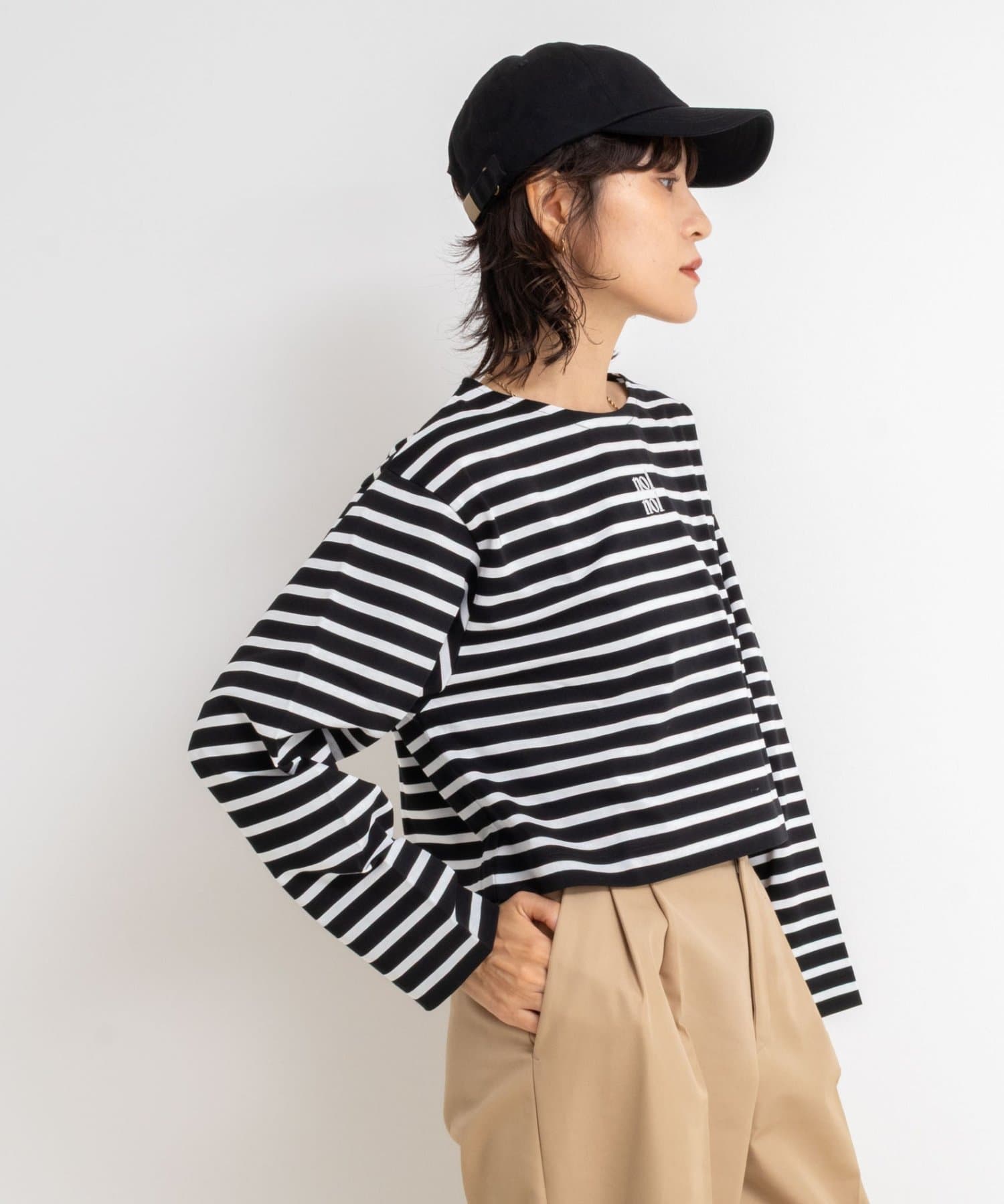 NOLLEY'S(ノーリーズ) nolnol MVSシルケットボーダーショートT