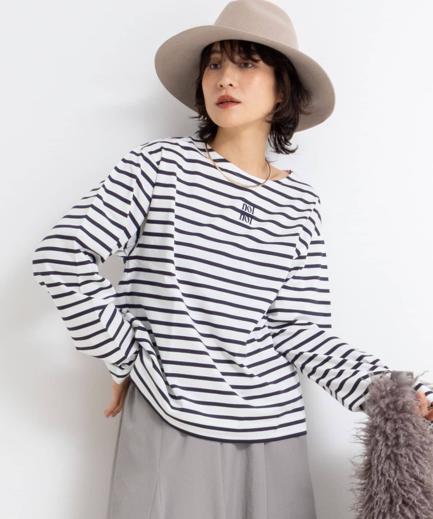 NOLLEY'S(ノーリーズ) nolnol　MVSシルケットボーダーT