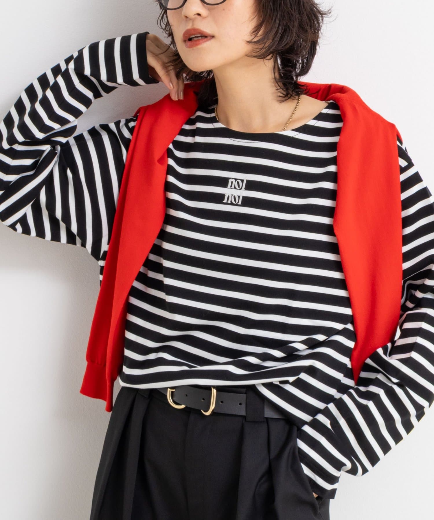 NOLLEY'S(ノーリーズ) nolnol　MVSシルケットボーダーT